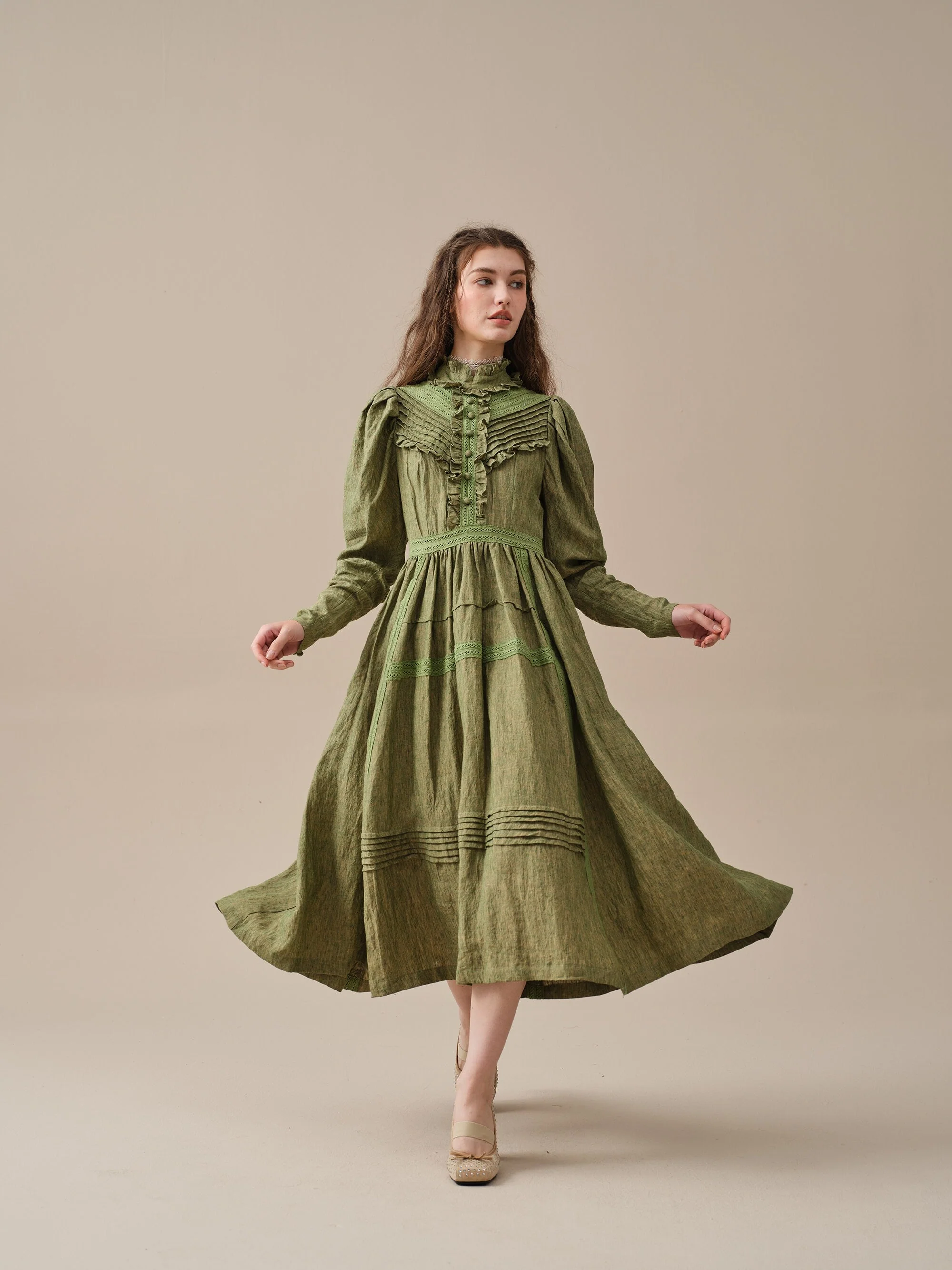 MARY 18 | VINTAGE LINEN DRESS GOWN - Image 13
