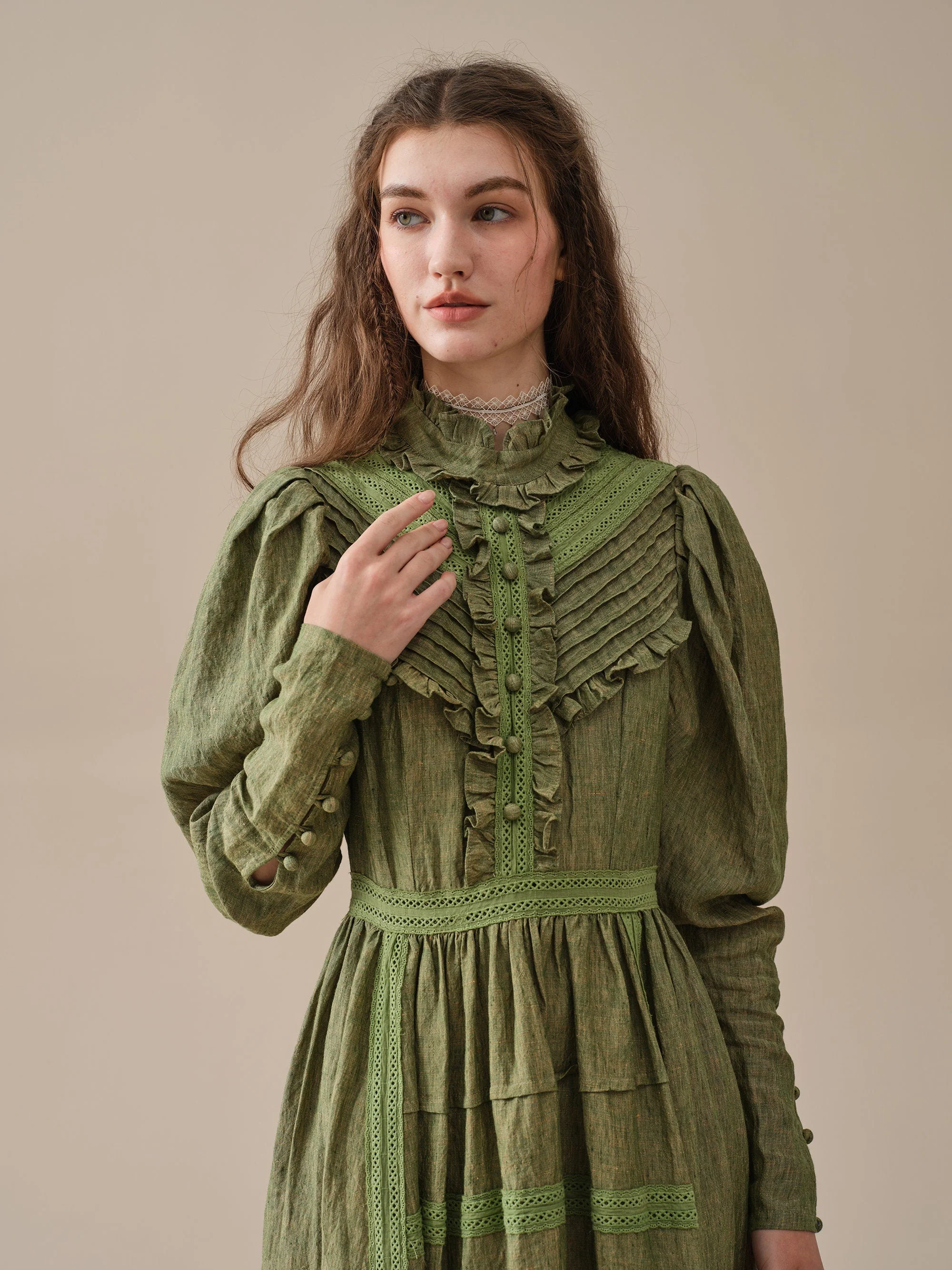 MARY 18 | VINTAGE LINEN DRESS GOWN - Image 14
