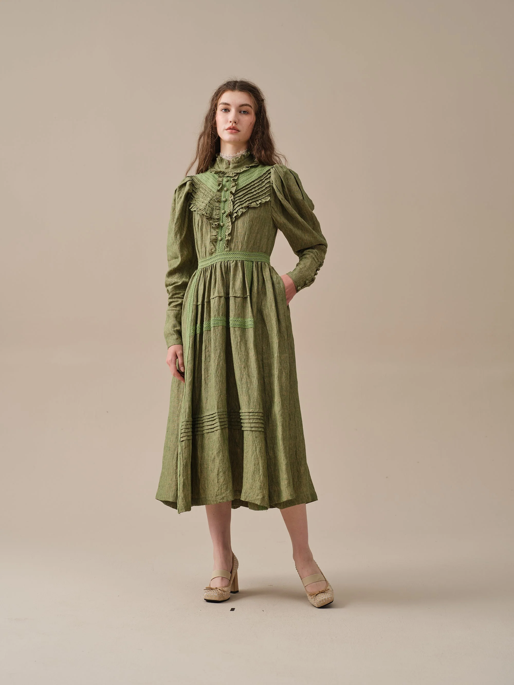 MARY 18 | VINTAGE LINEN DRESS GOWN - Image 17