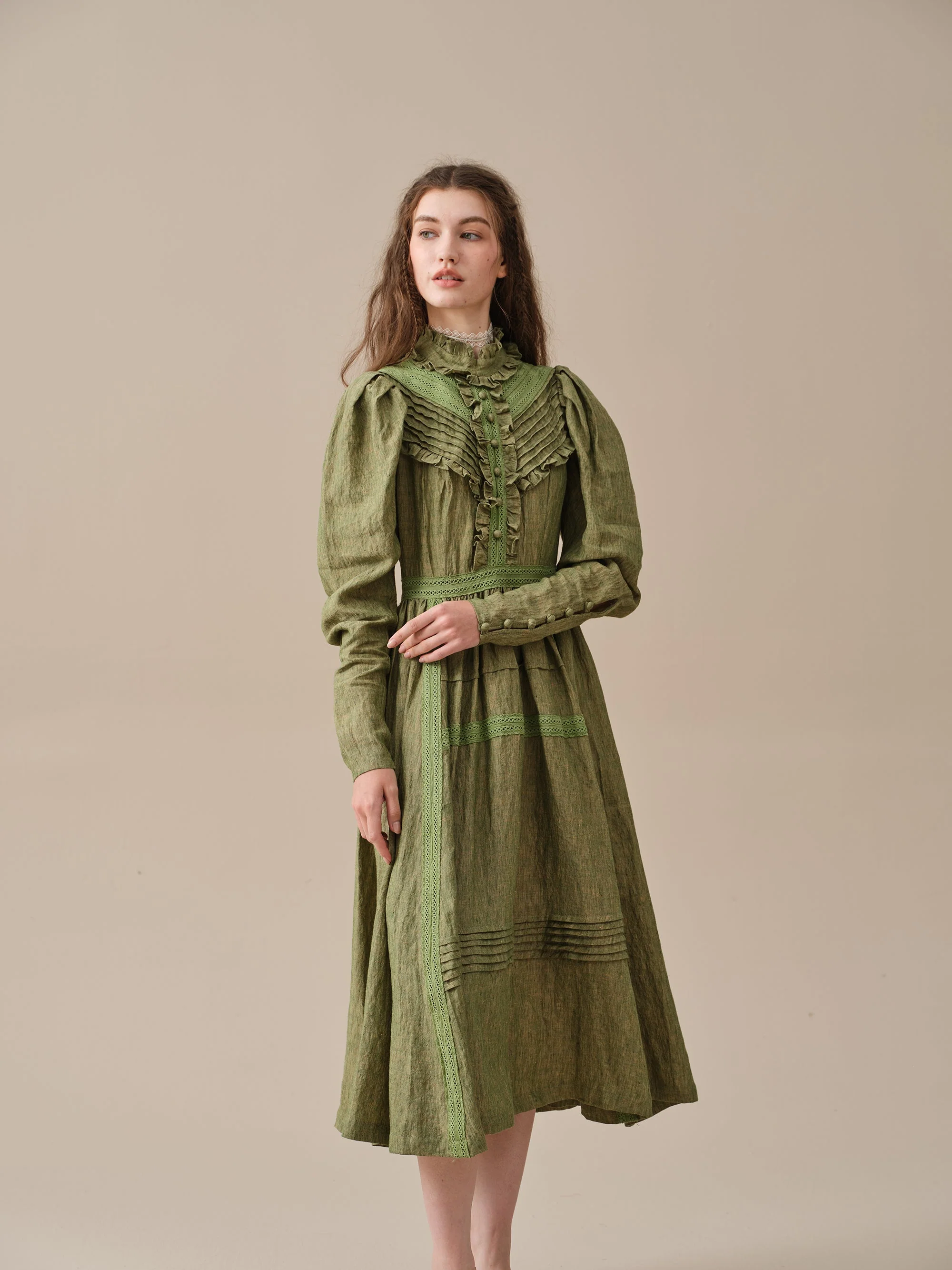 MARY 18 | VINTAGE LINEN DRESS GOWN - Image 18