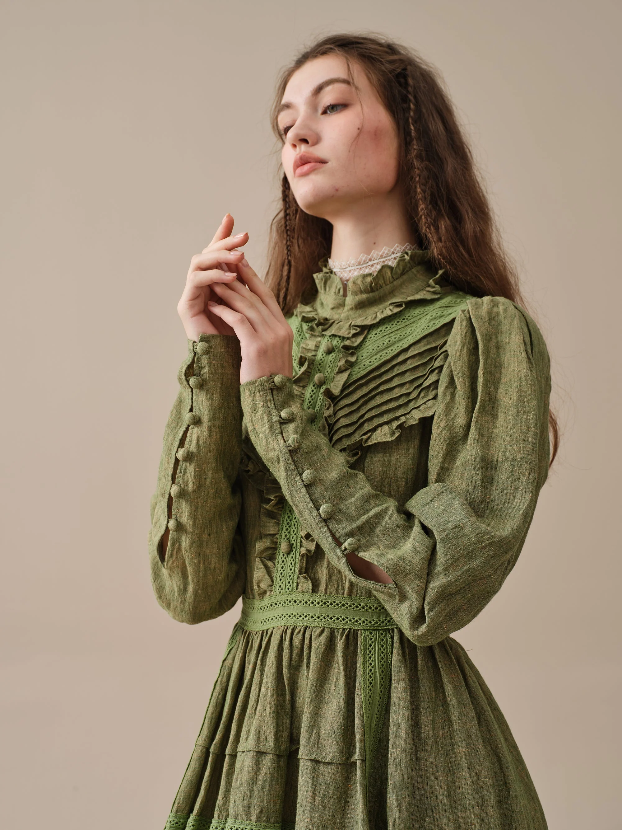 MARY 18 | VINTAGE LINEN DRESS GOWN - Image 19