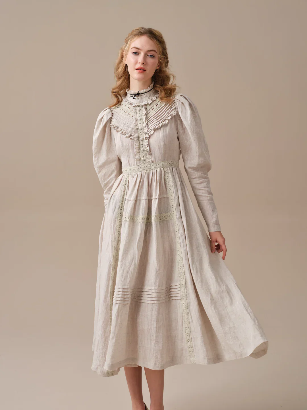 MARY 18 | VINTAGE LINEN DRESS GOWN - Image 28