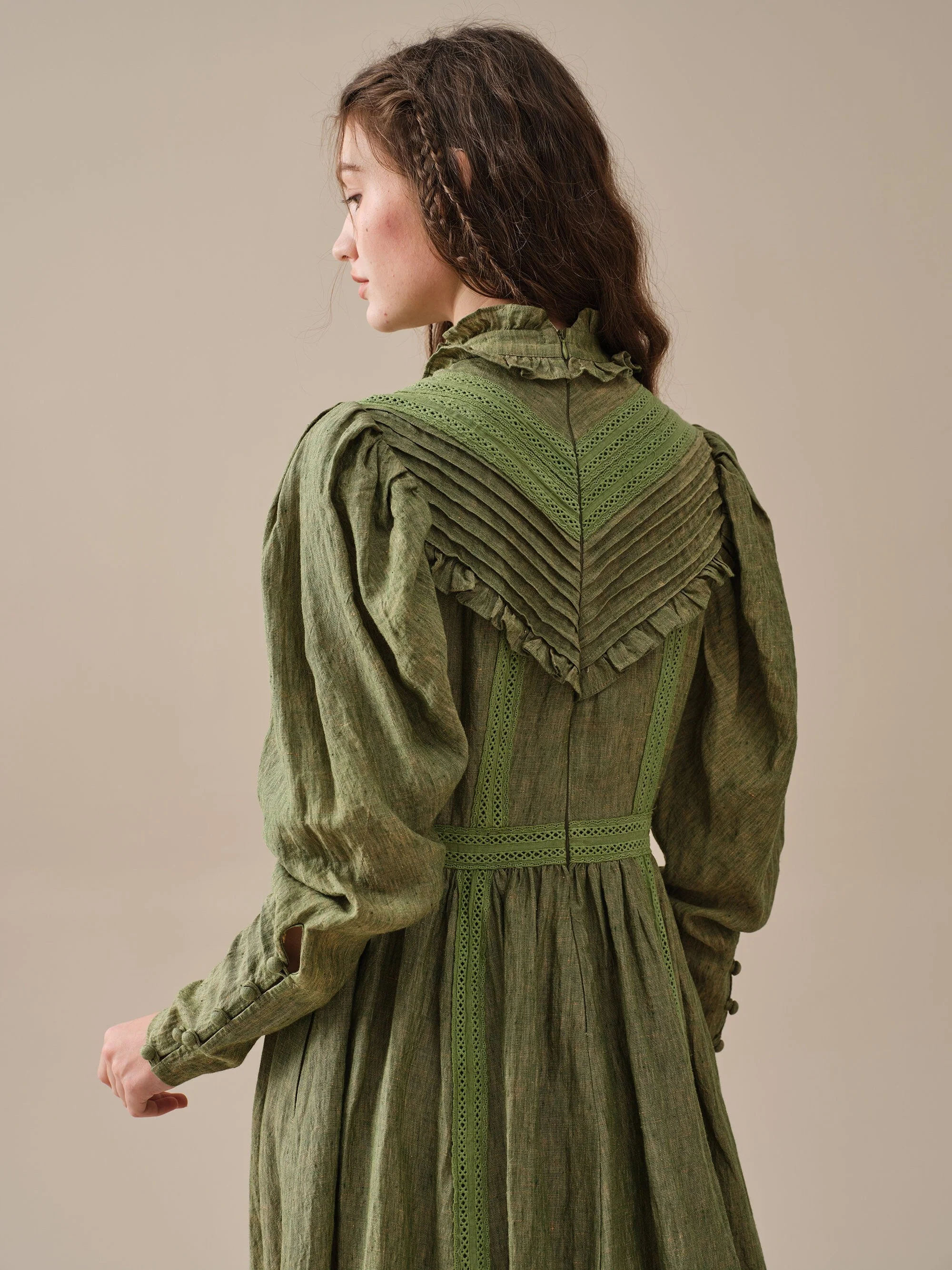 MARY 18 | VINTAGE LINEN DRESS GOWN - Image 6