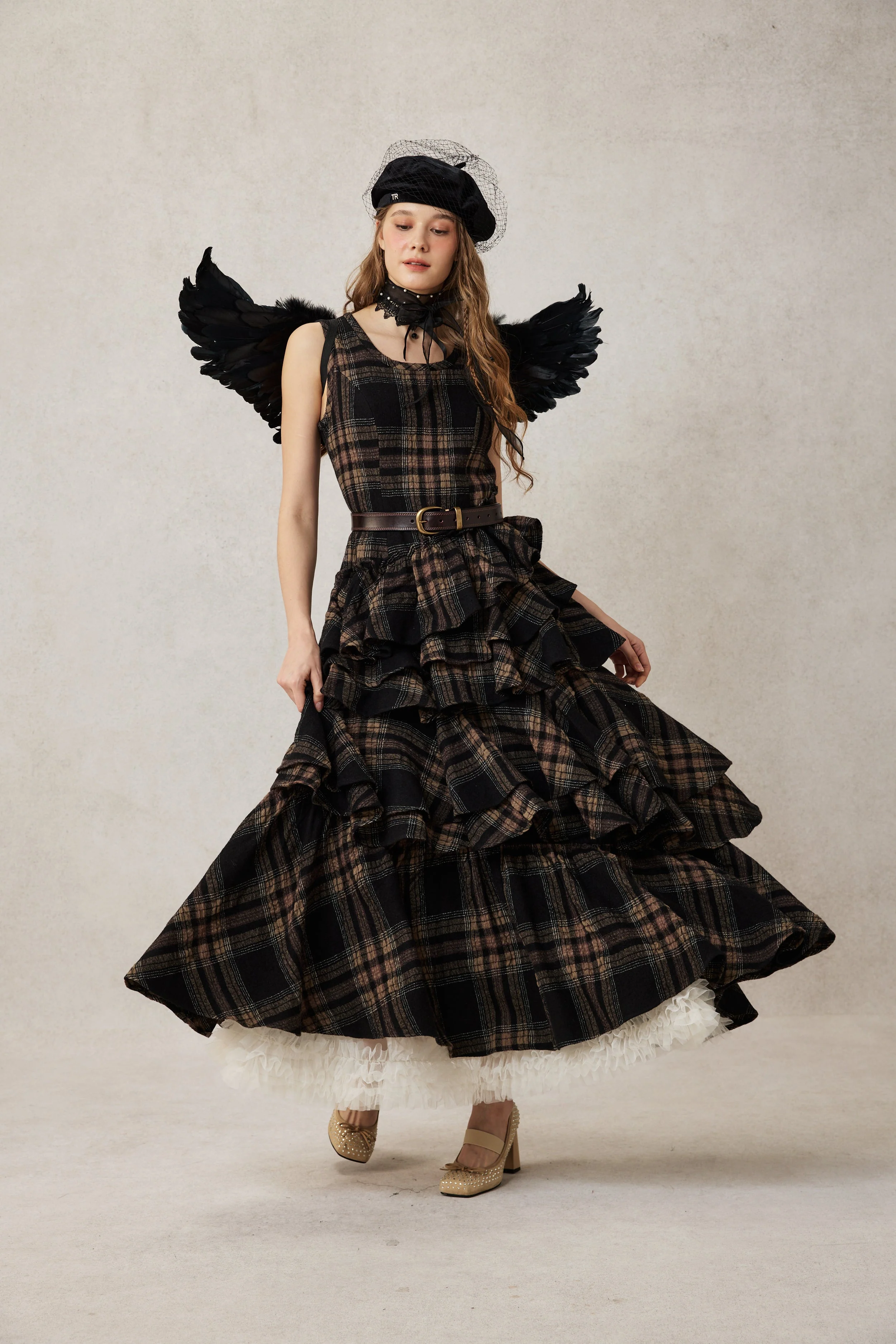 Offred 17 | 100% wool layered dress gown - Image 12