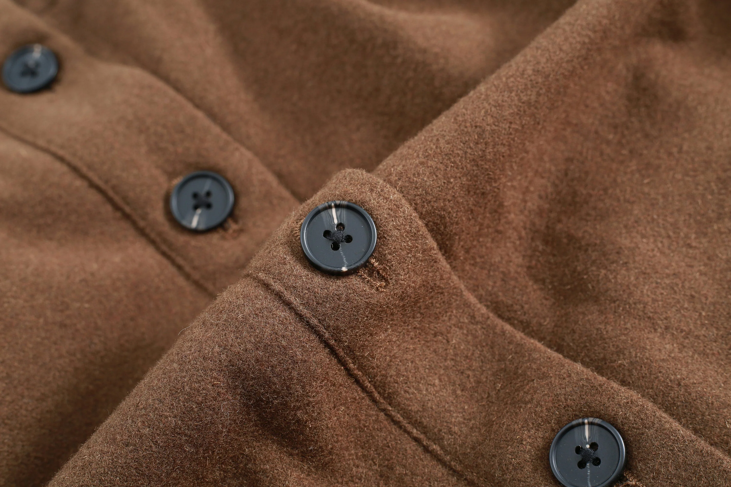 Naomi 33 | buttoned up wool skirt in brown - Image 5