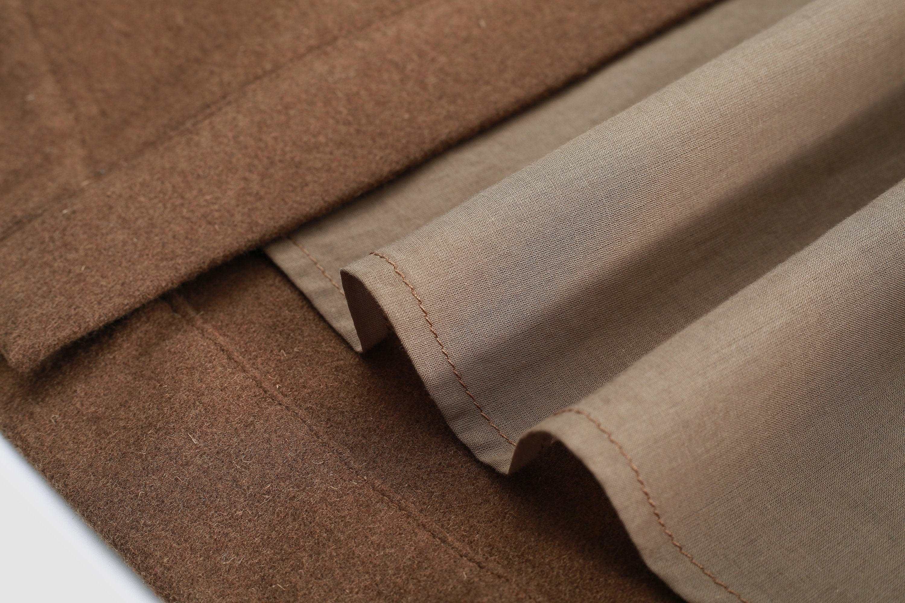 Naomi 33 | buttoned up wool skirt in brown - Image 6