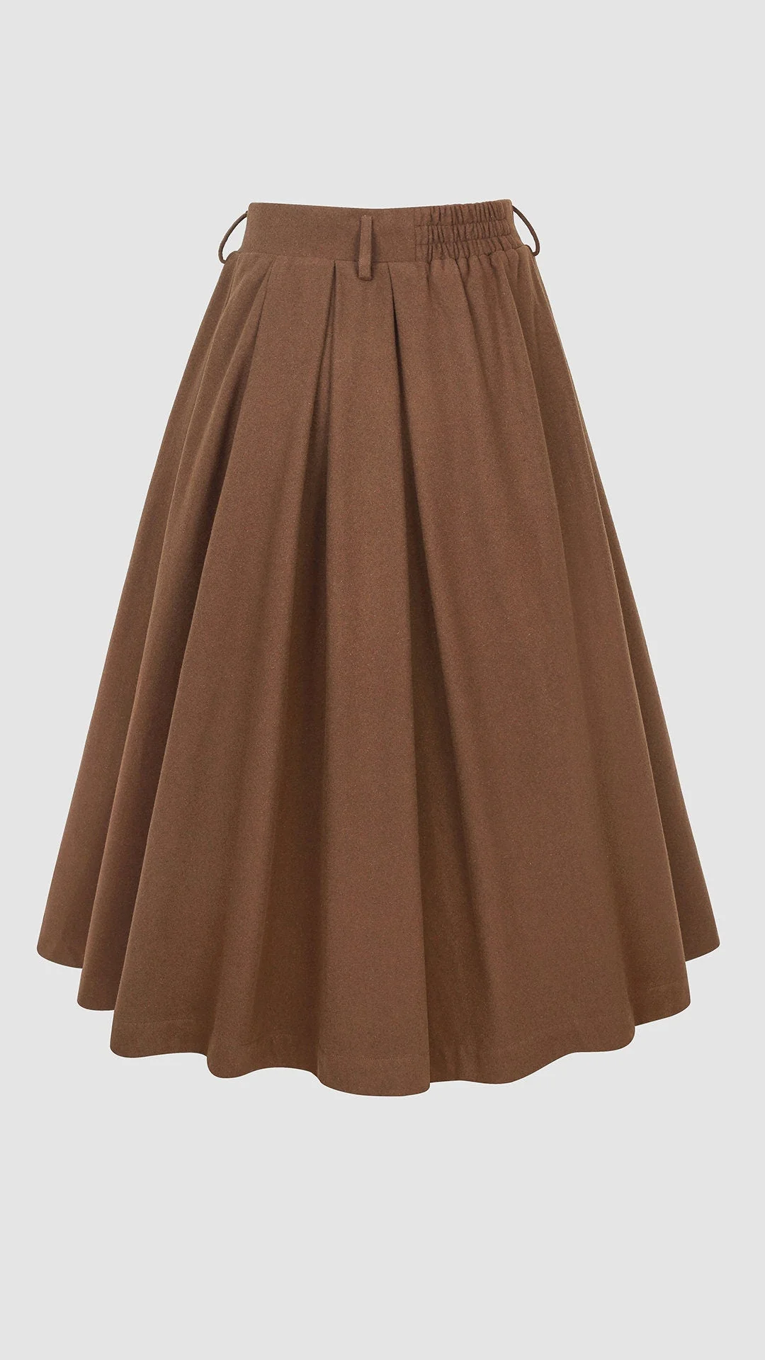 Naomi 33 | buttoned up wool skirt in brown - Image 9