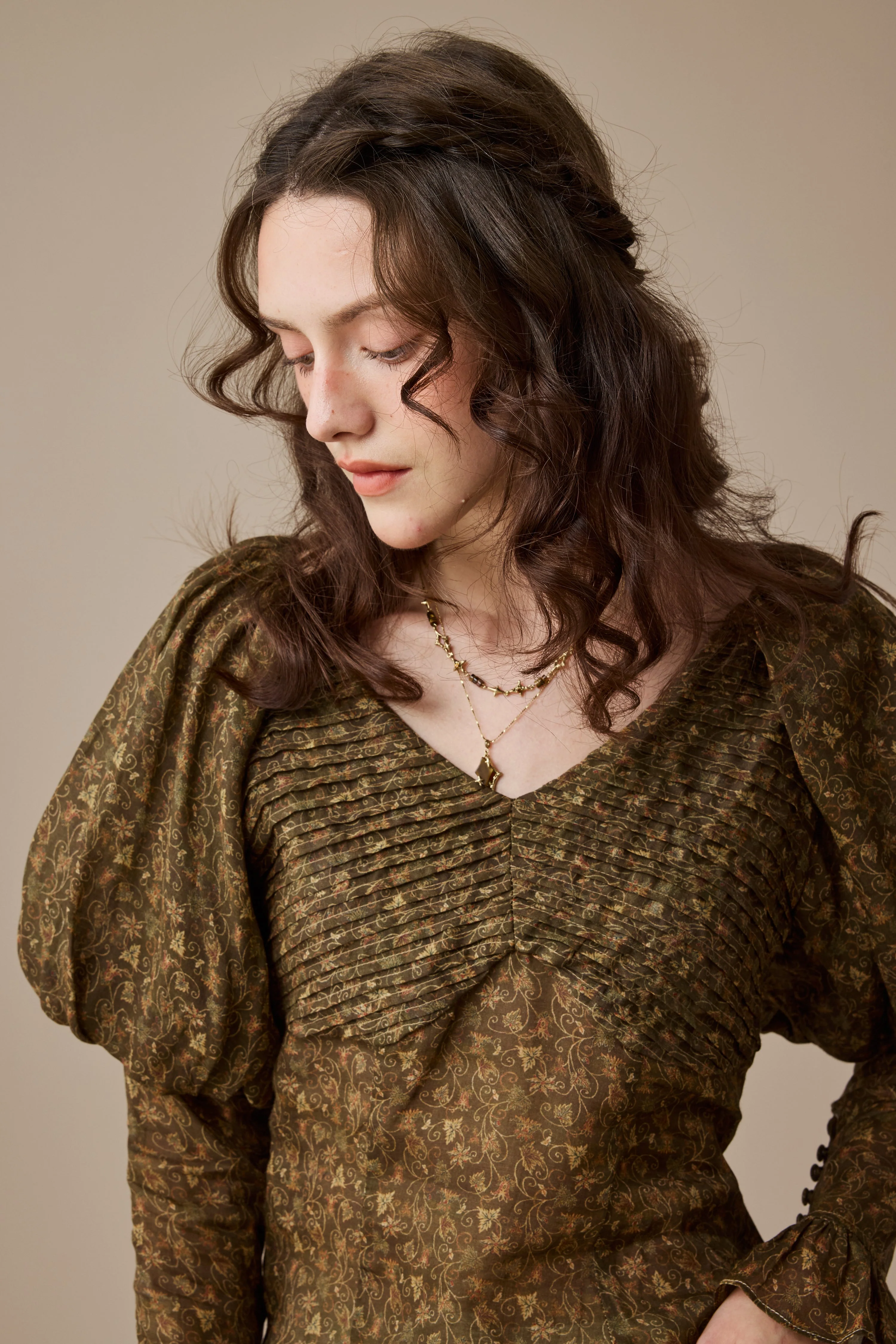 Sonia 33 |pintucked linen blouse - Image 13