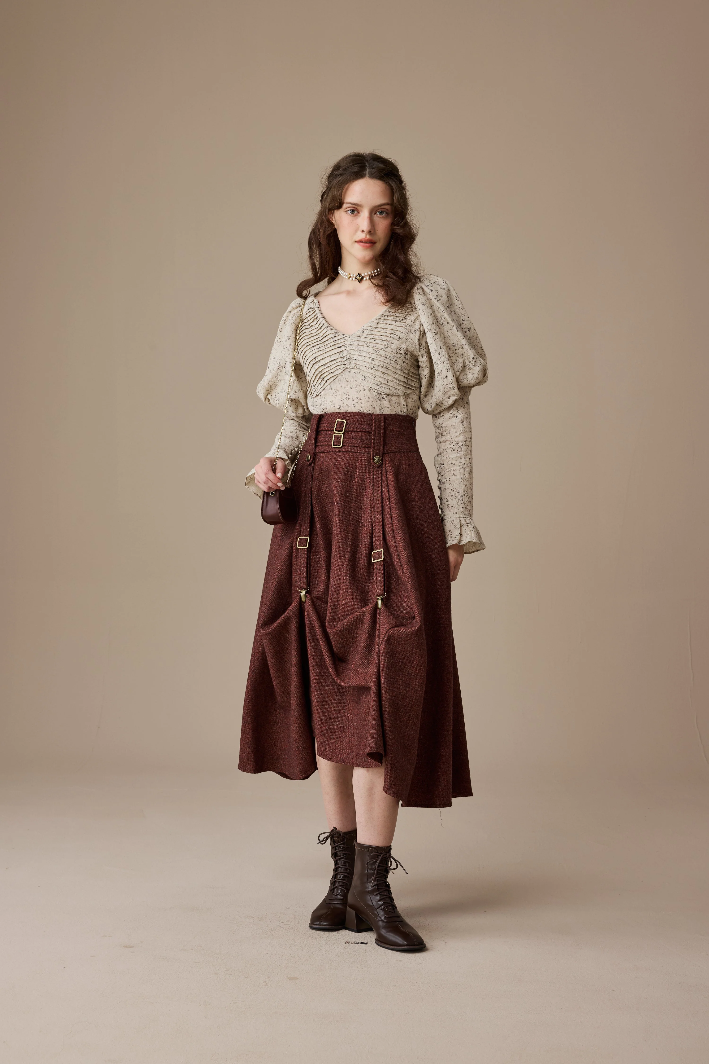 Sonia 33 |pintucked linen blouse - Image 2