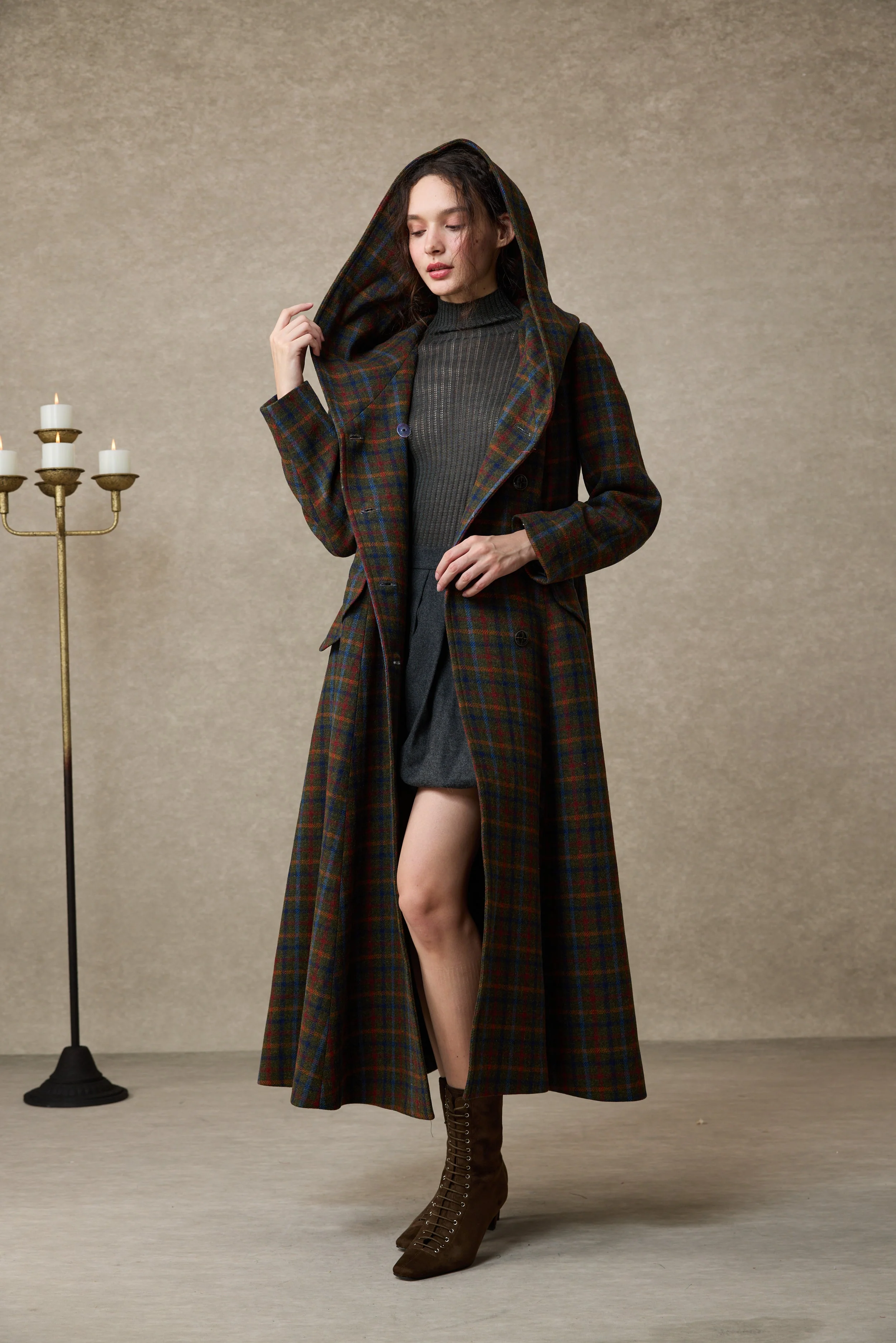 Trista 24 | 100% twill wool hooded coat - Image 14