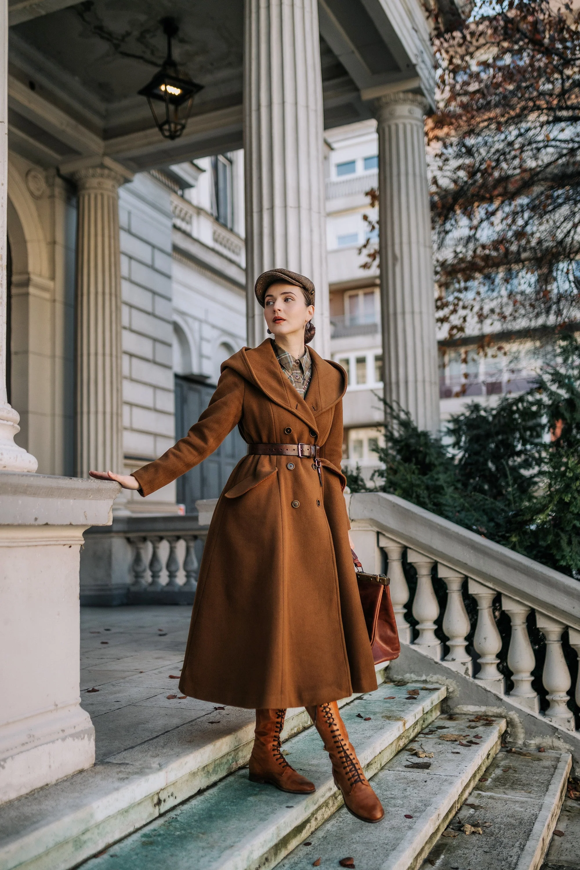 Trista 24 | 100% twill wool hooded coat - Image 19