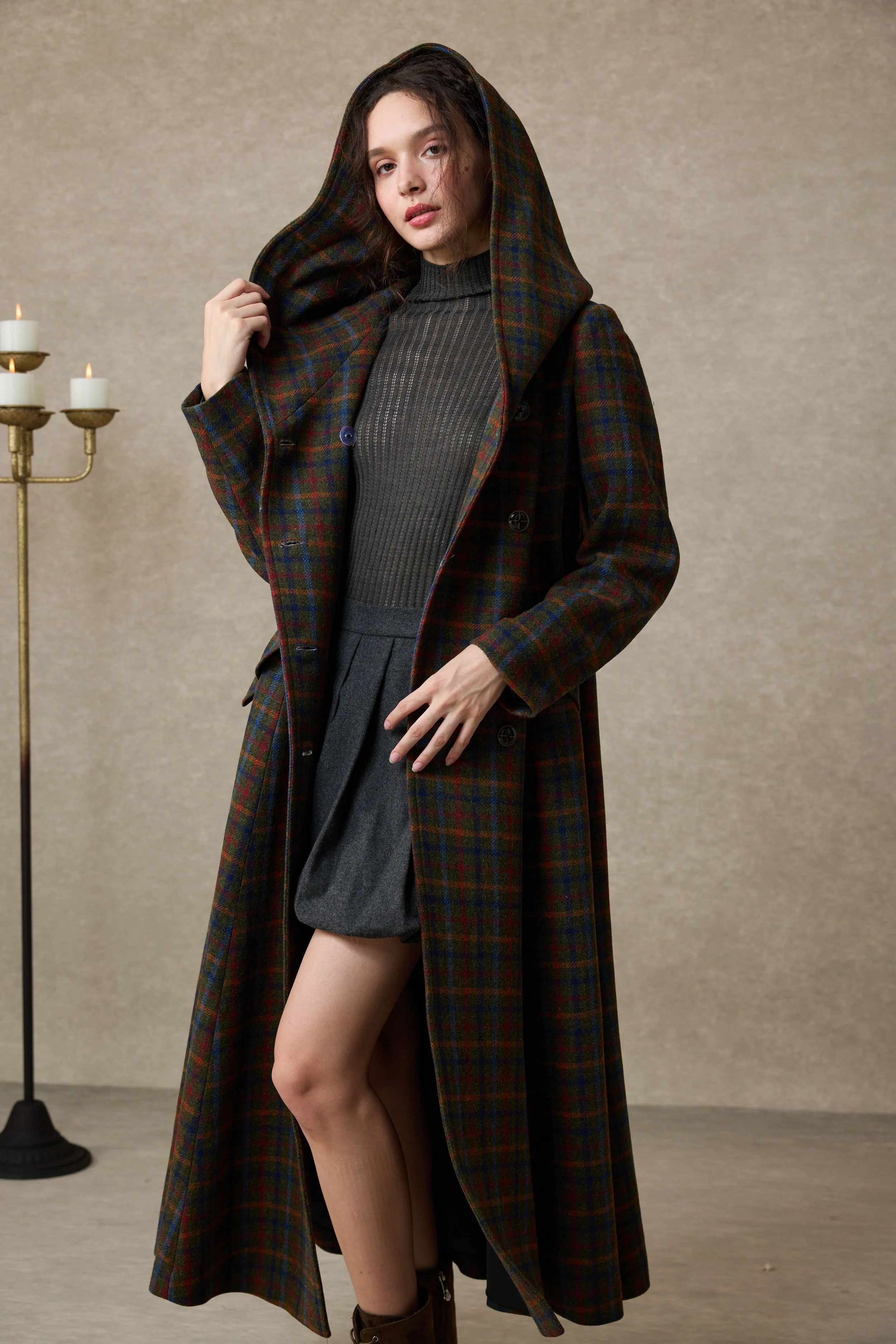 Trista 24 | 100% twill wool hooded coat - Image 6