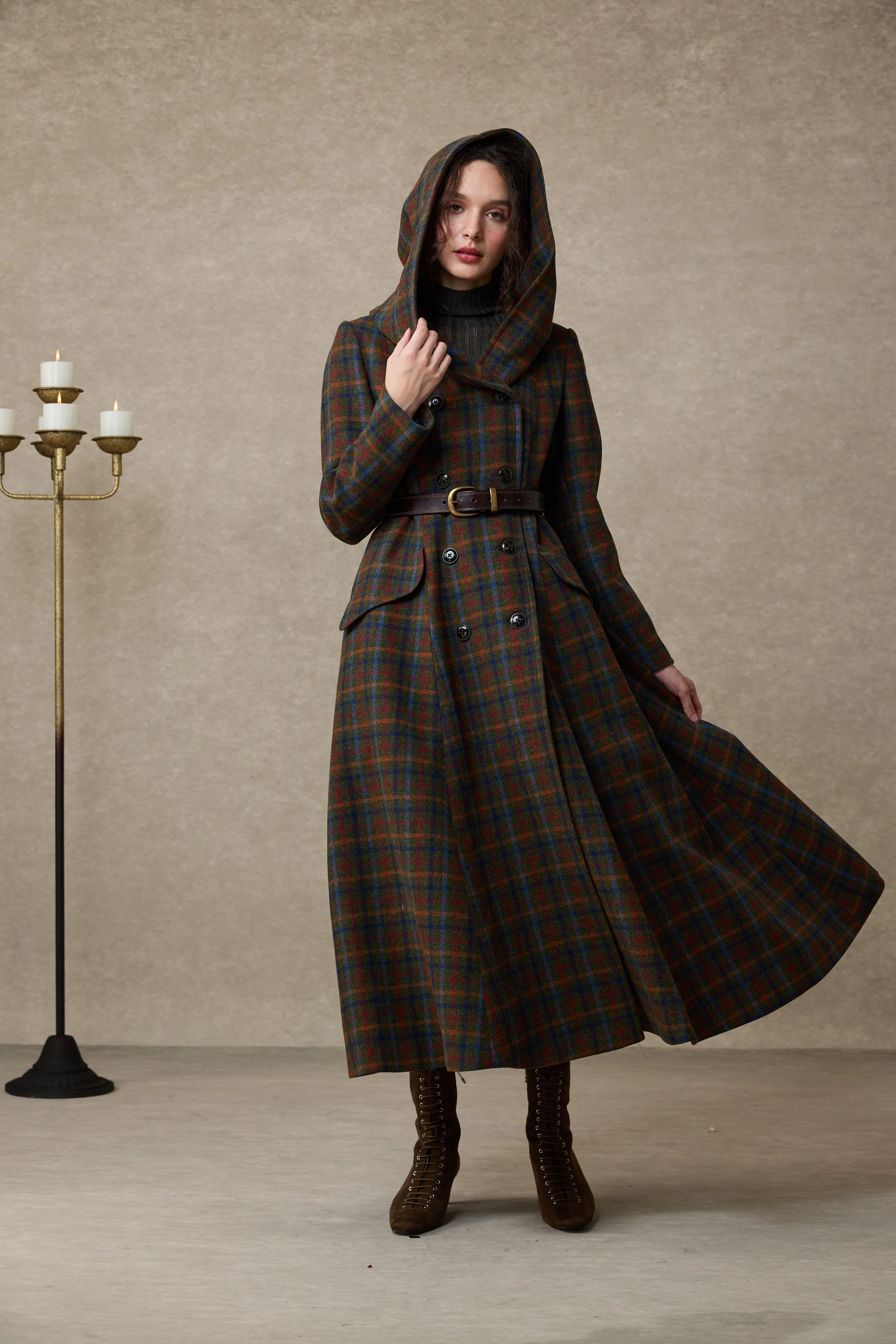Trista 24 | 100% twill wool hooded coat - Image 7