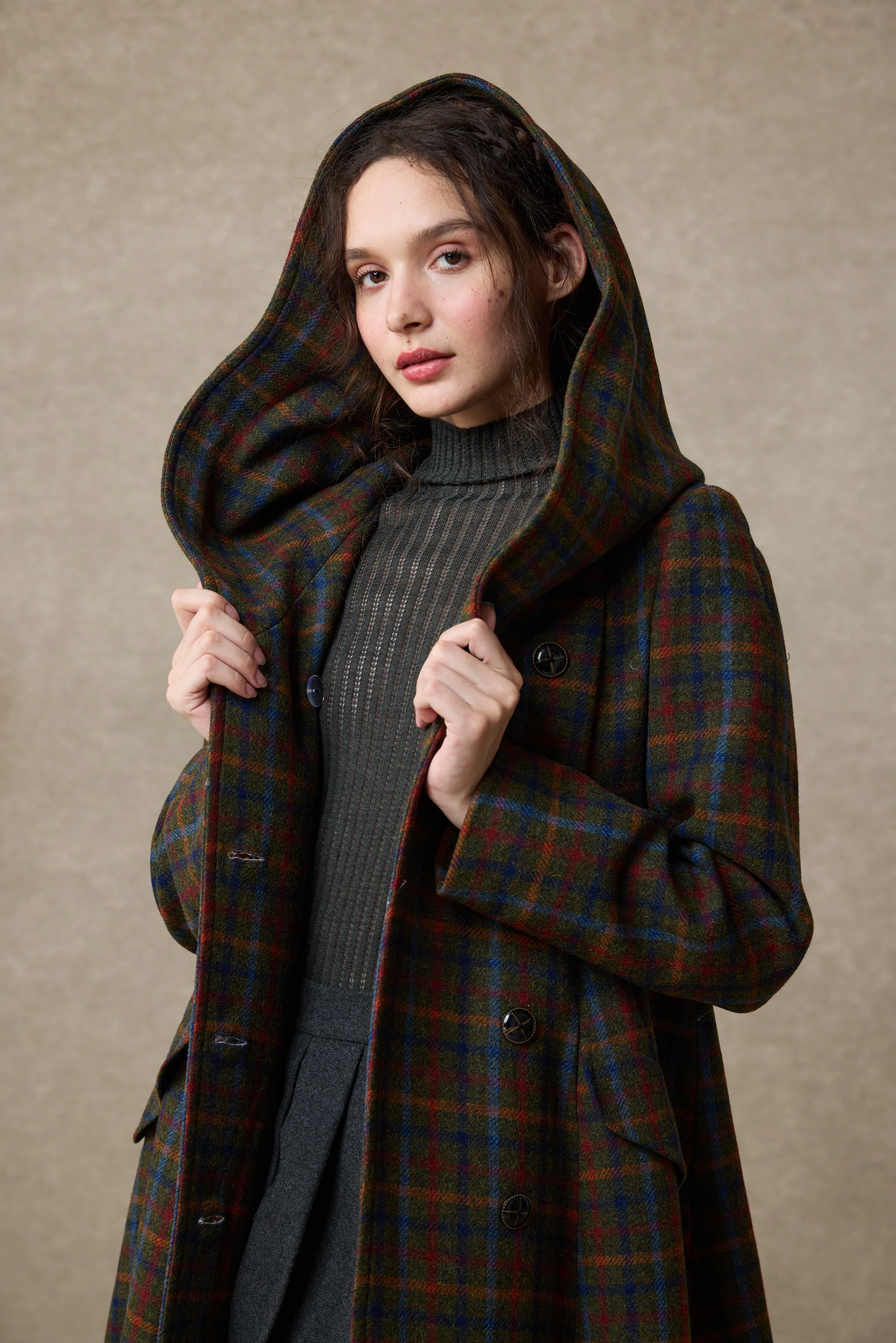 Trista 24 | 100% twill wool hooded coat - Image 8
