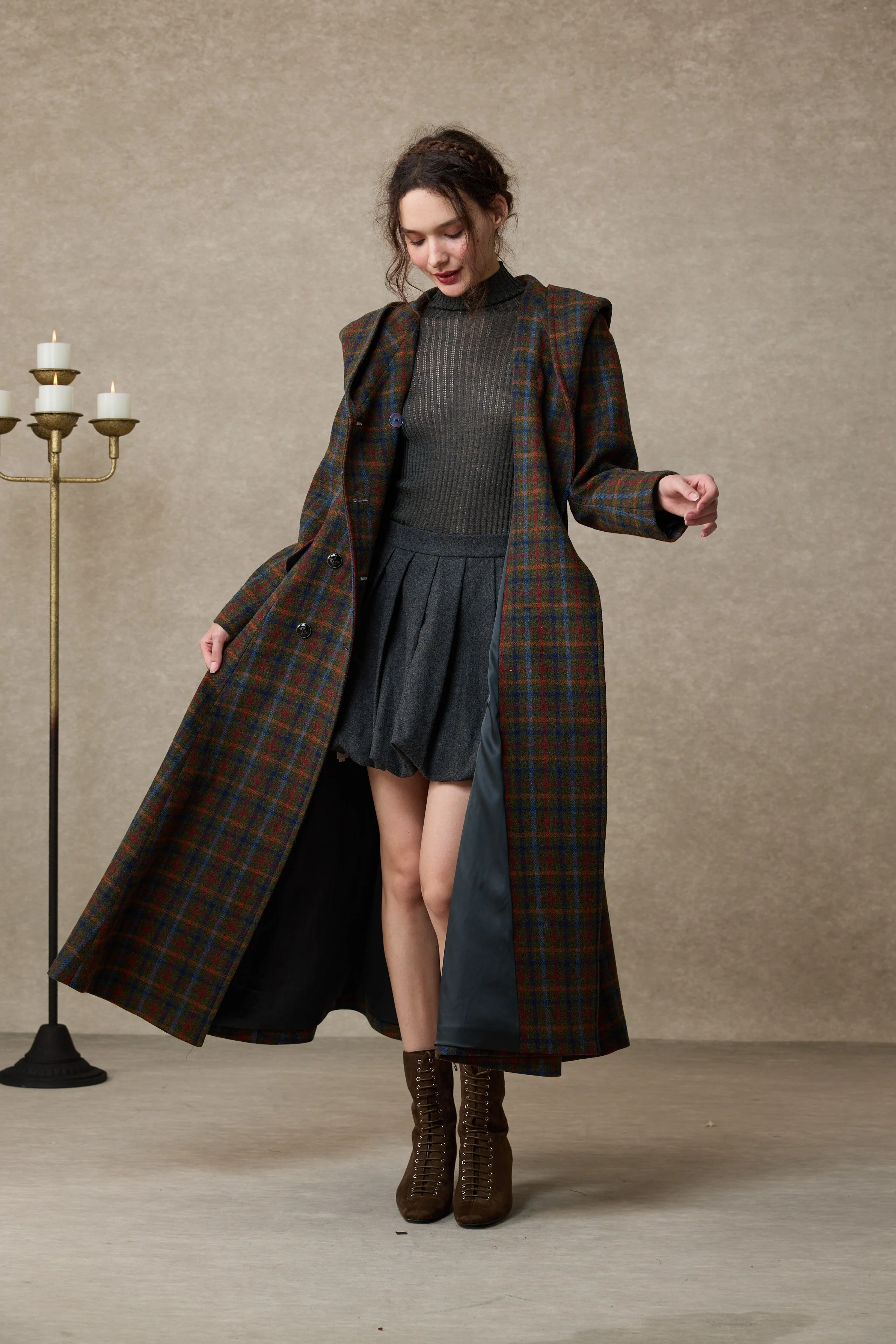 Trista 24 | 100% twill wool hooded coat - Image 9