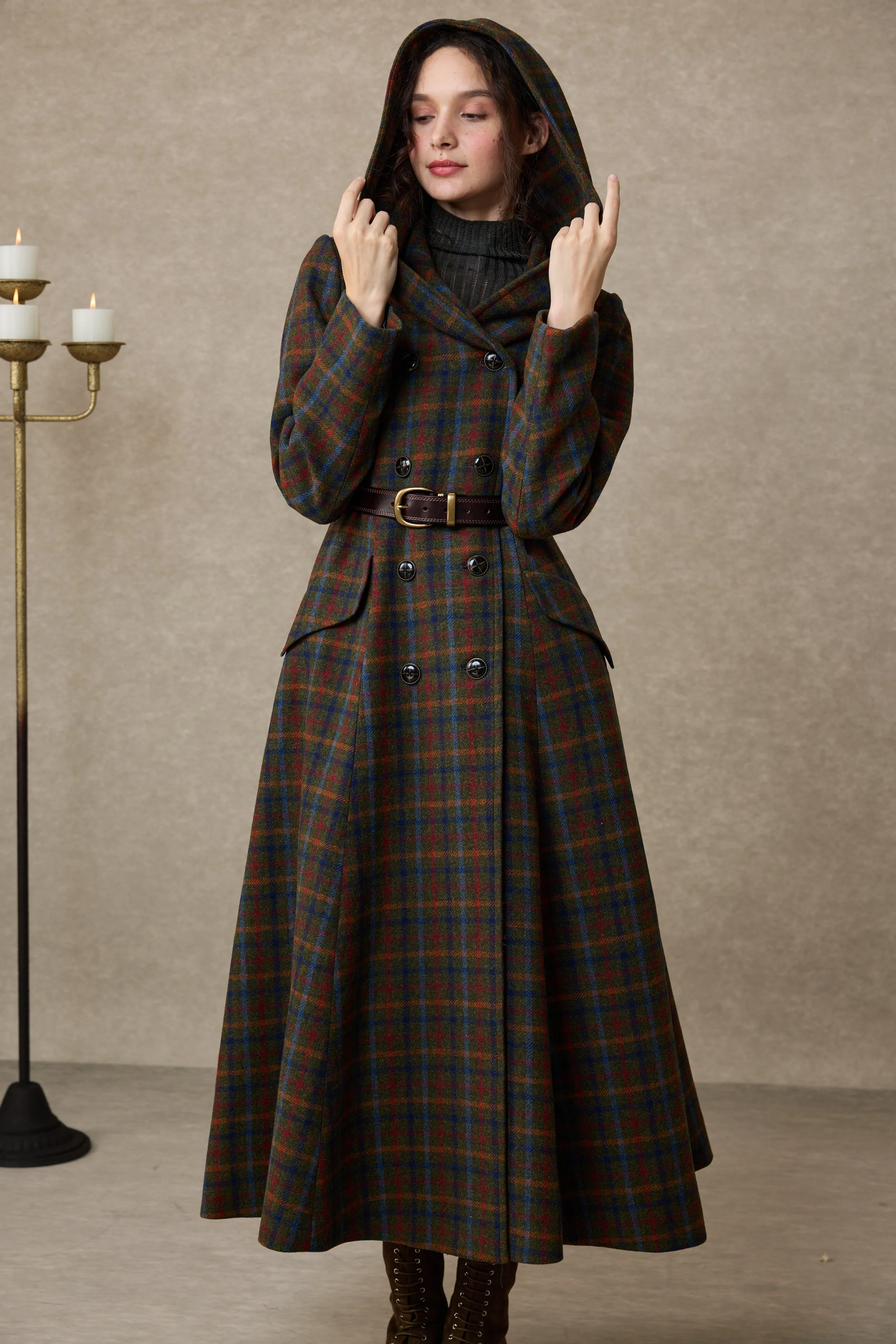 Trista 24 | 100% twill wool hooded coat - Image 26