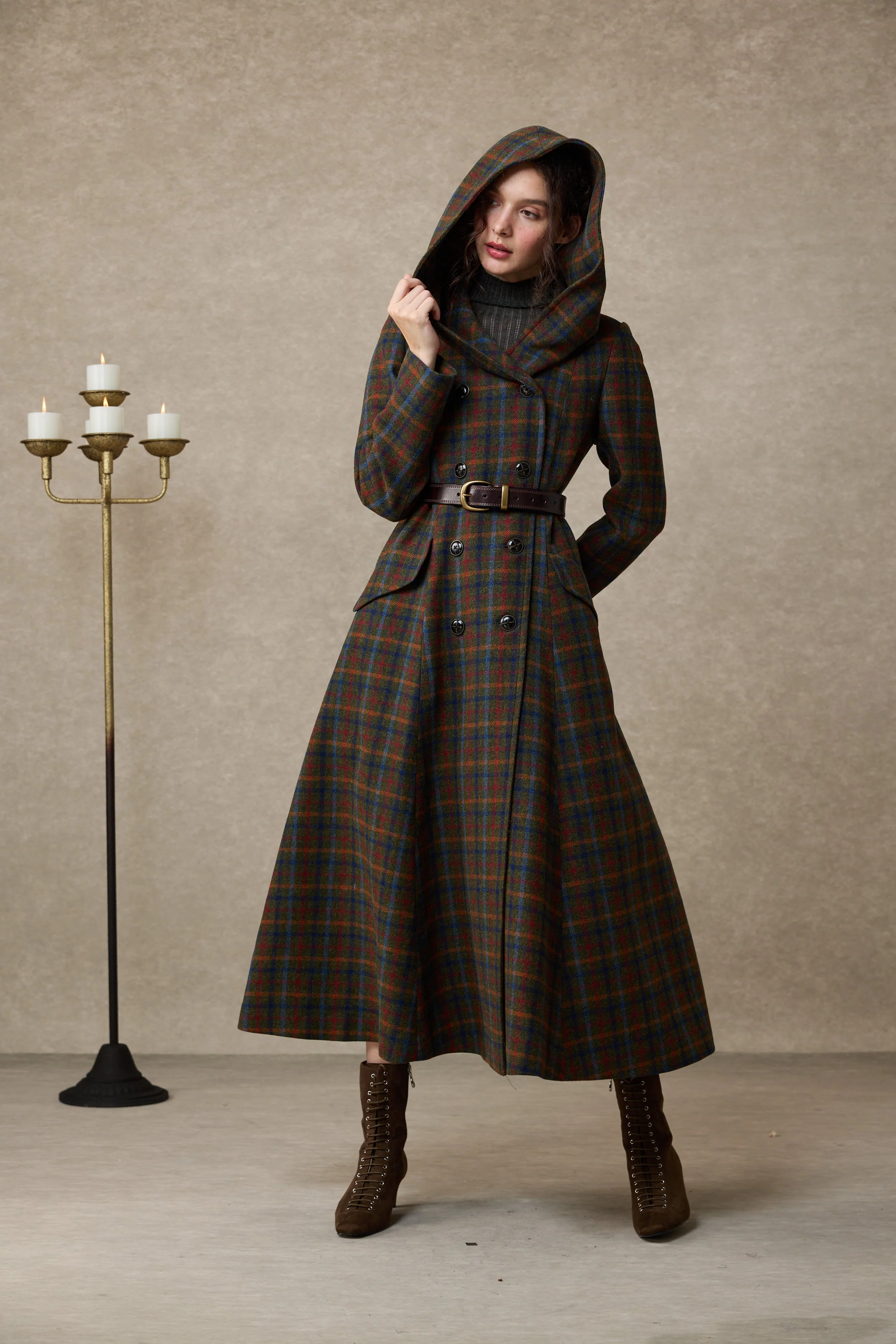 Trista 24 | 100% twill wool hooded coat - Image 28