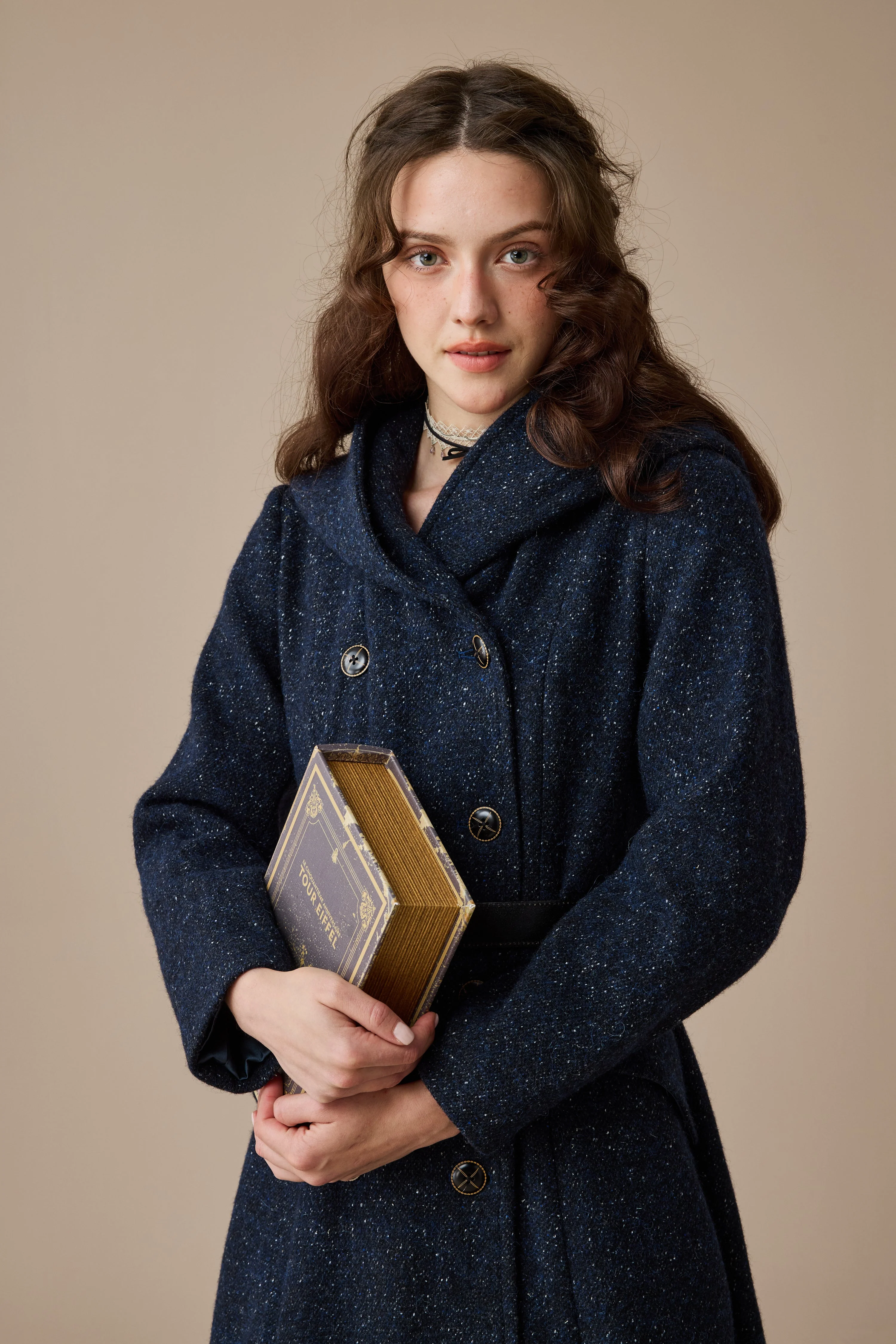 Trista 24 | 100% twill wool hooded coat - Image 6