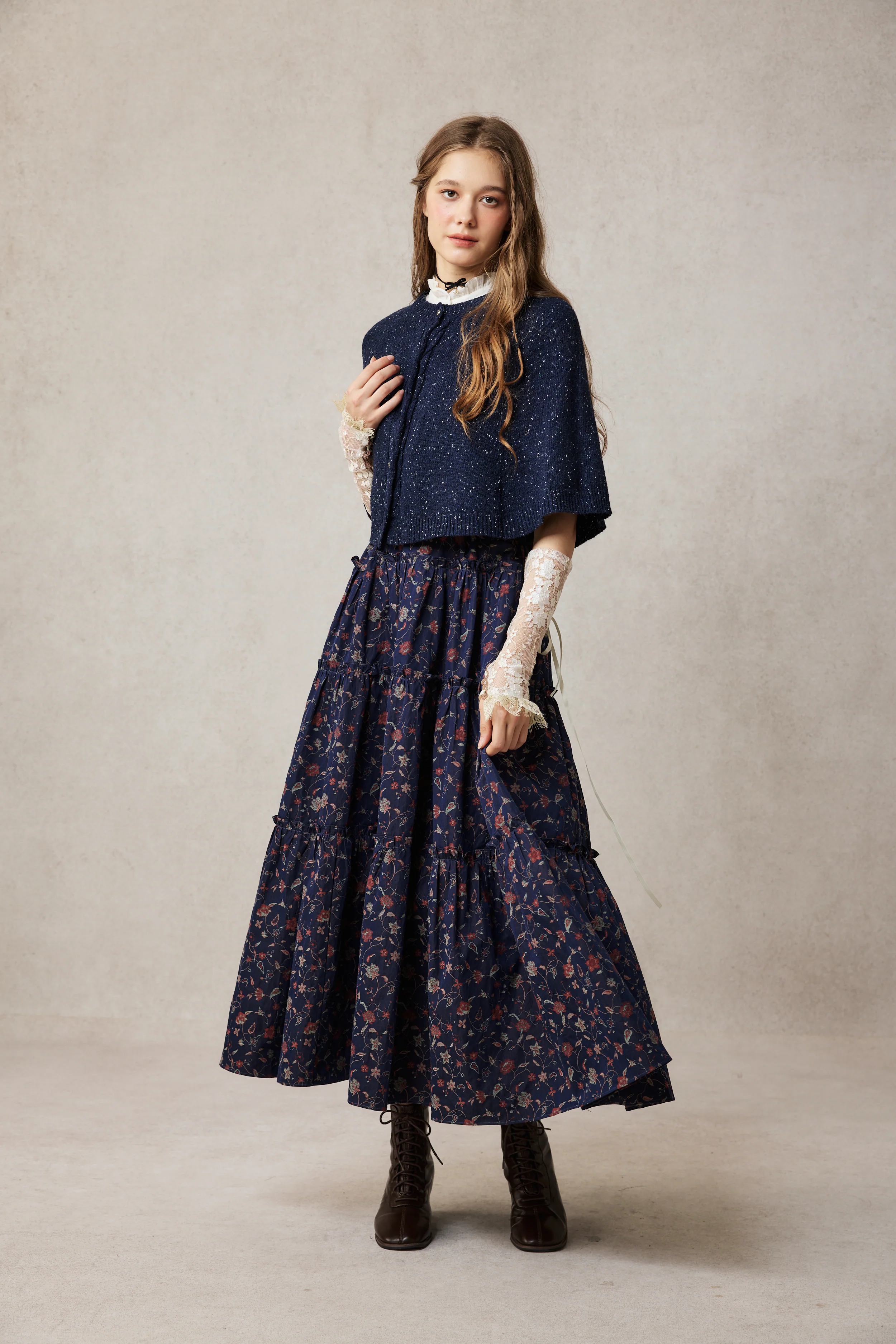 Úrsula 24 | Vintage linen Tiered Dress - Image 12