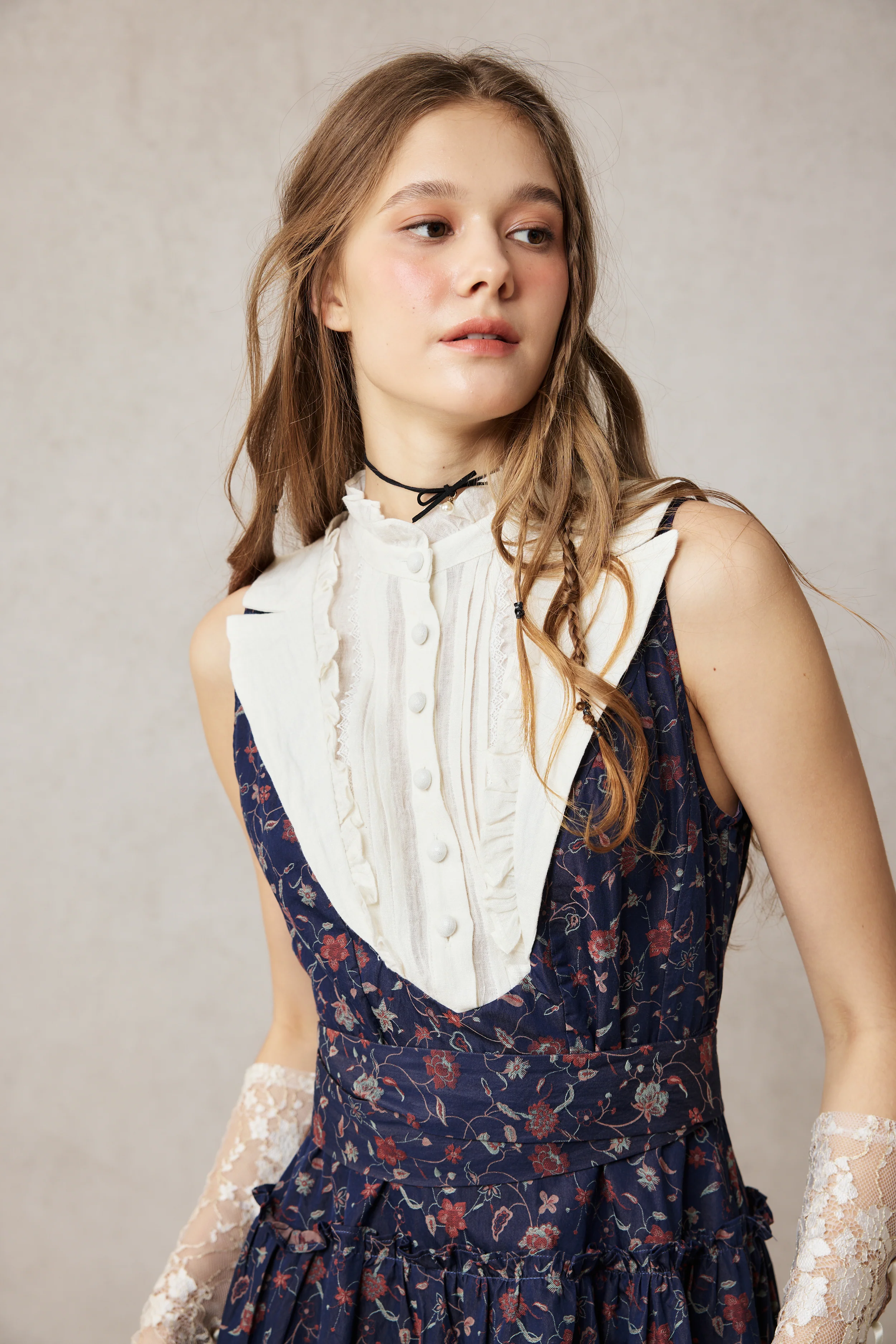 Úrsula 24 | Vintage linen Tiered Dress - Image 23