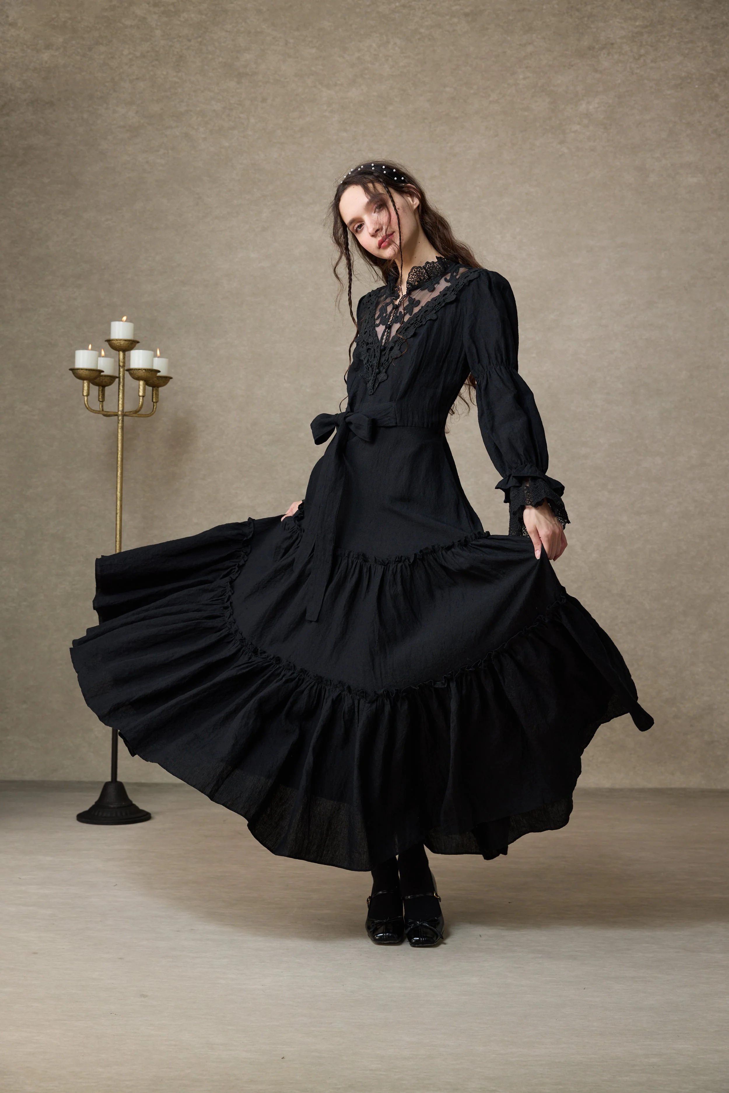 Leona 21 | Lace Maxi Linen Dress - Image 18