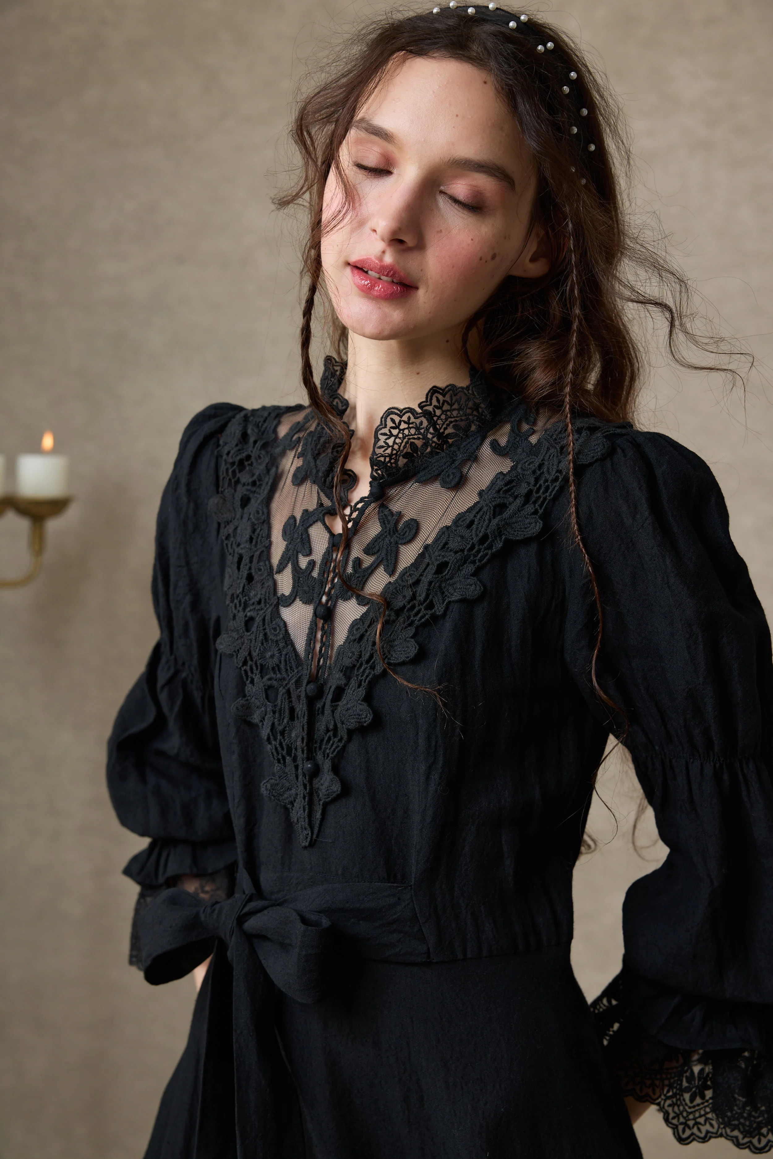Leona 21 | Lace Maxi Linen Dress - Image 19