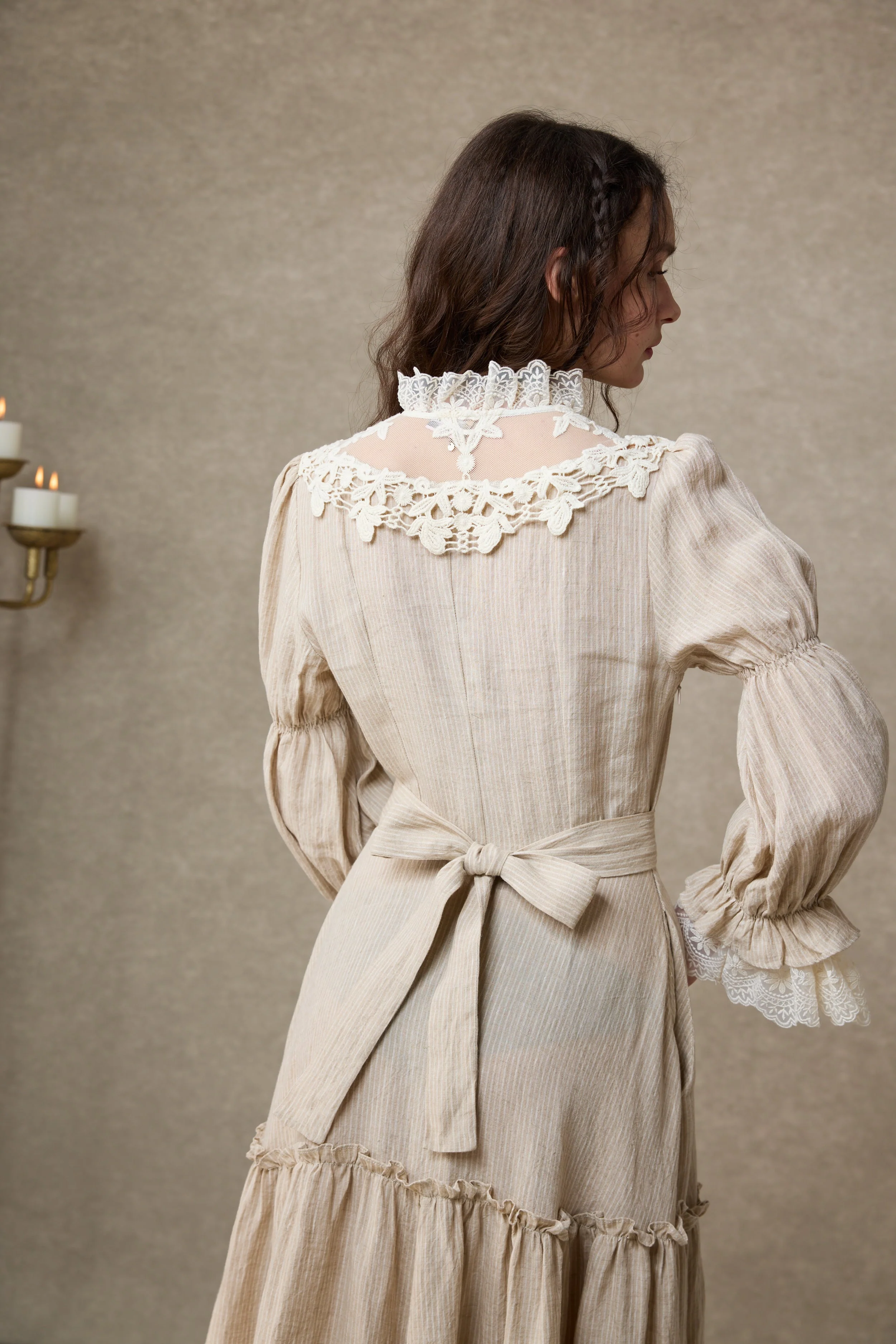 Leona 21 | Lace Maxi Linen Dress - Image 13