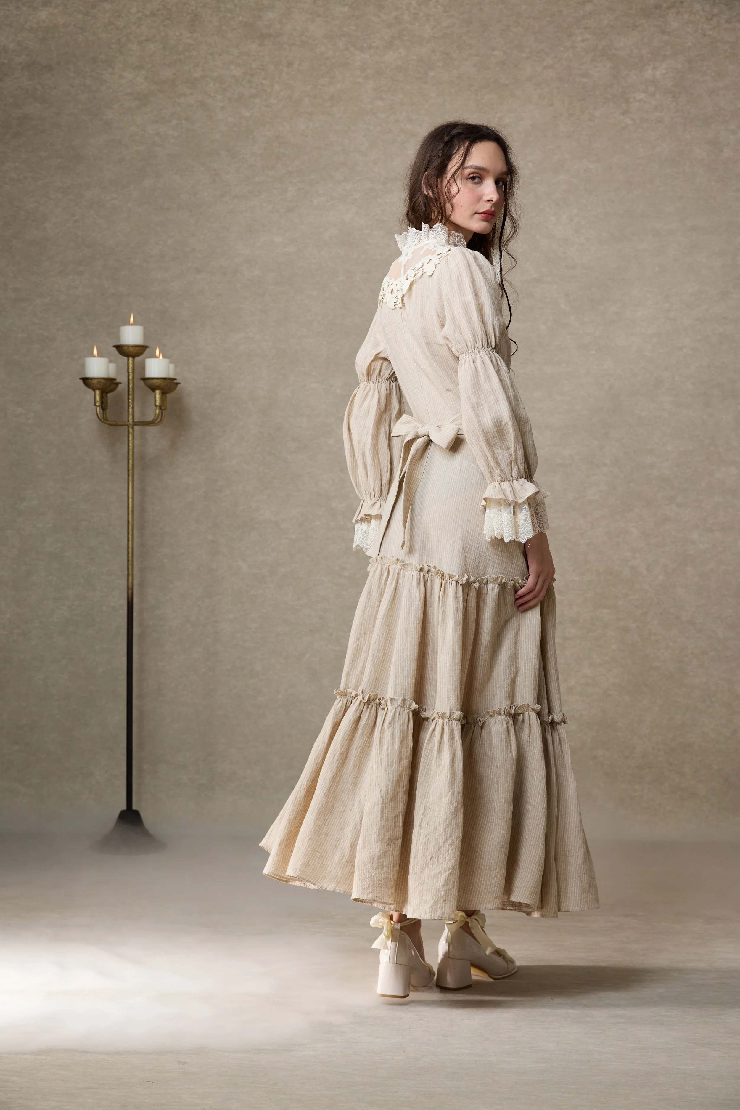Leona 21 | Lace Maxi Linen Dress - Image 14