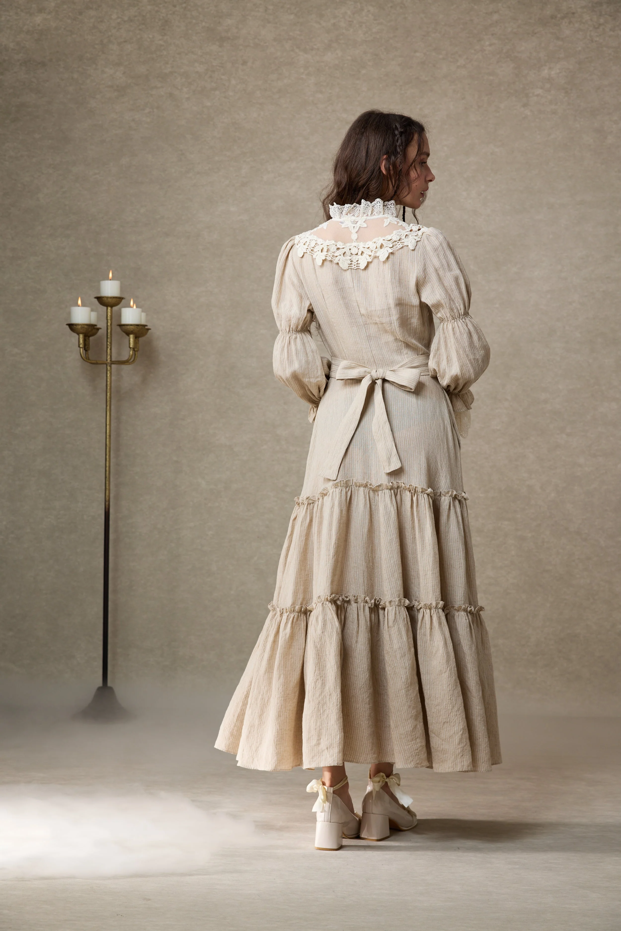 Leona 21 | Lace Maxi Linen Dress - Image 9