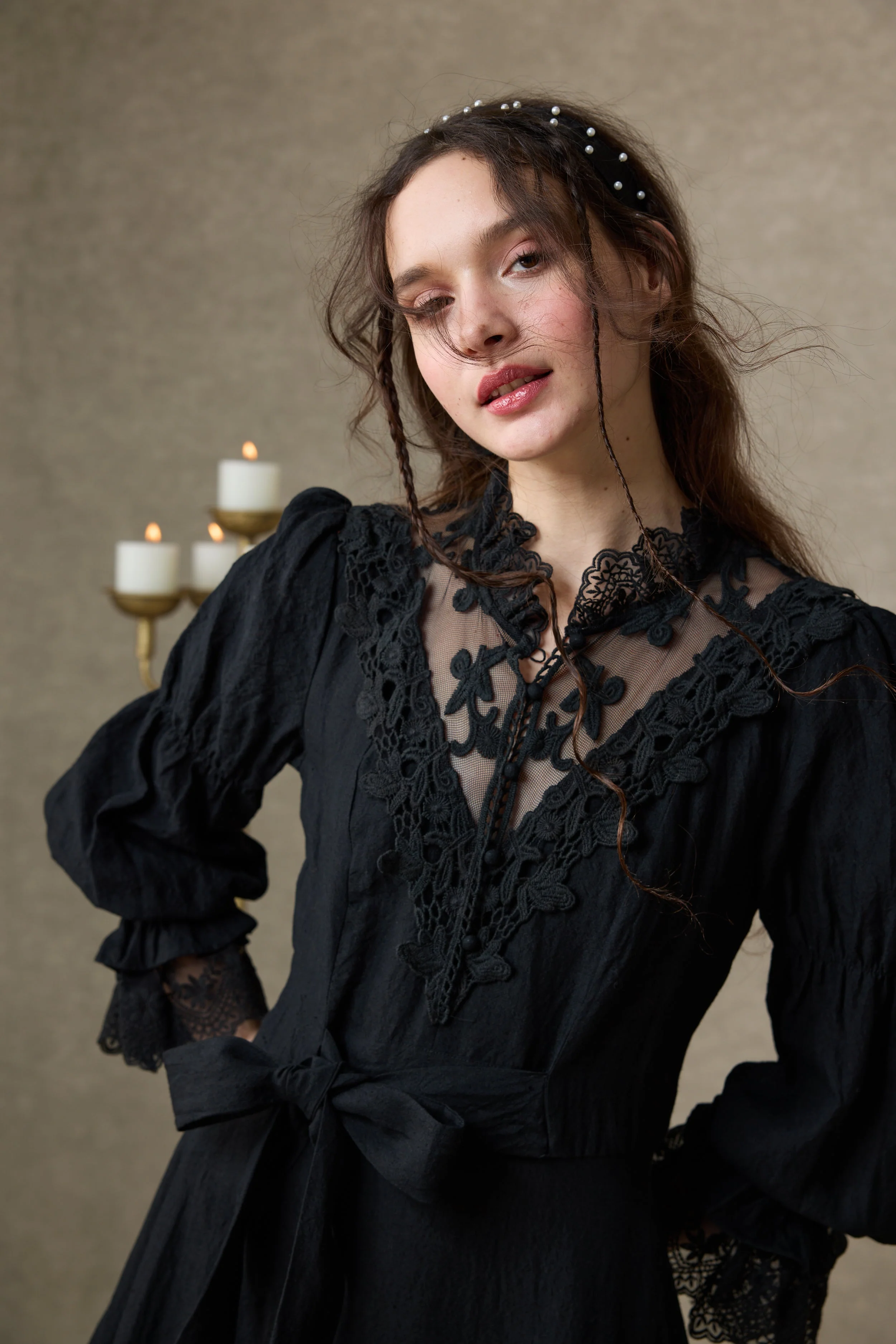 Leona 21 | Lace Maxi Linen Dress - Image 5