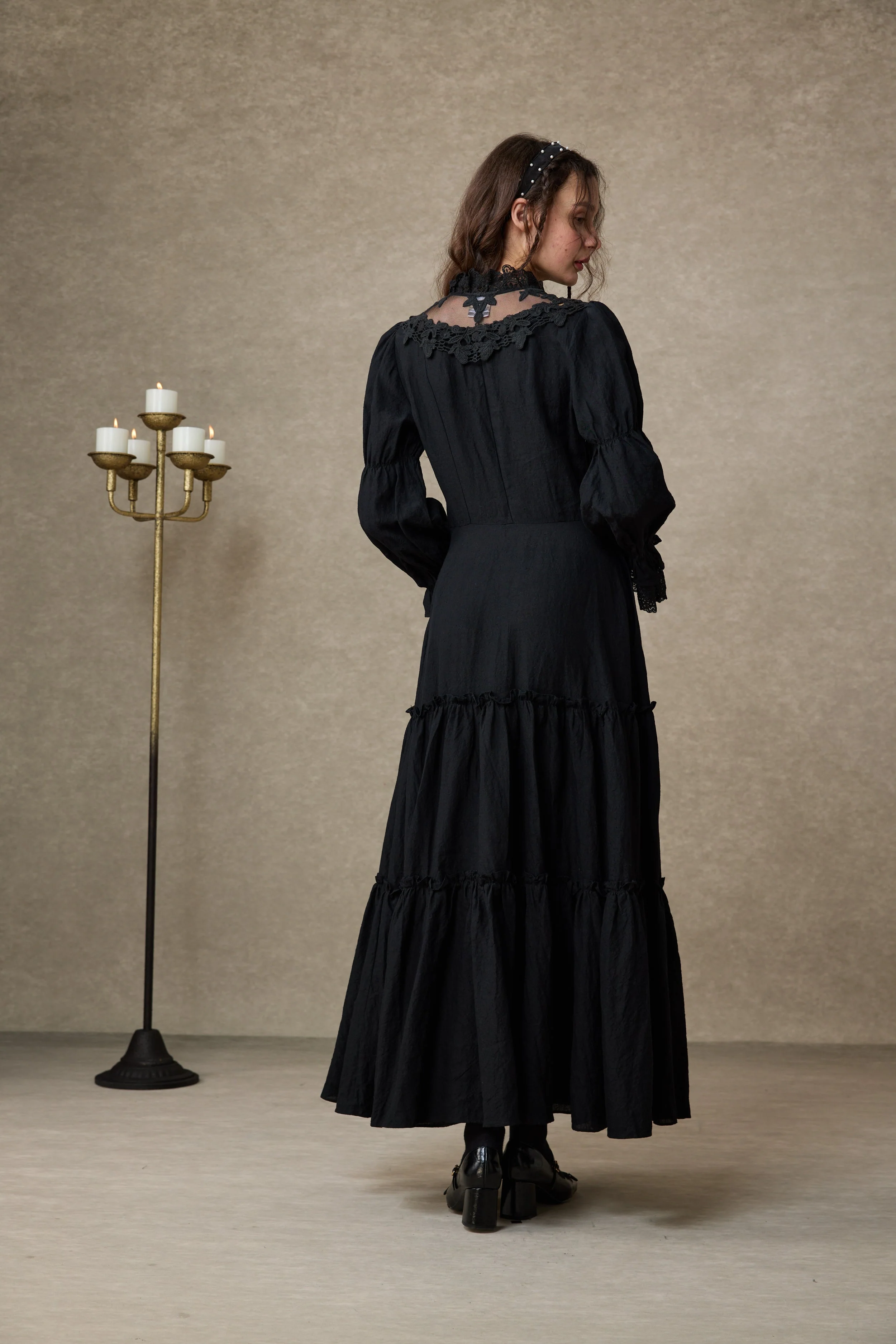 Leona 21 | Lace Maxi Linen Dress - Image 6