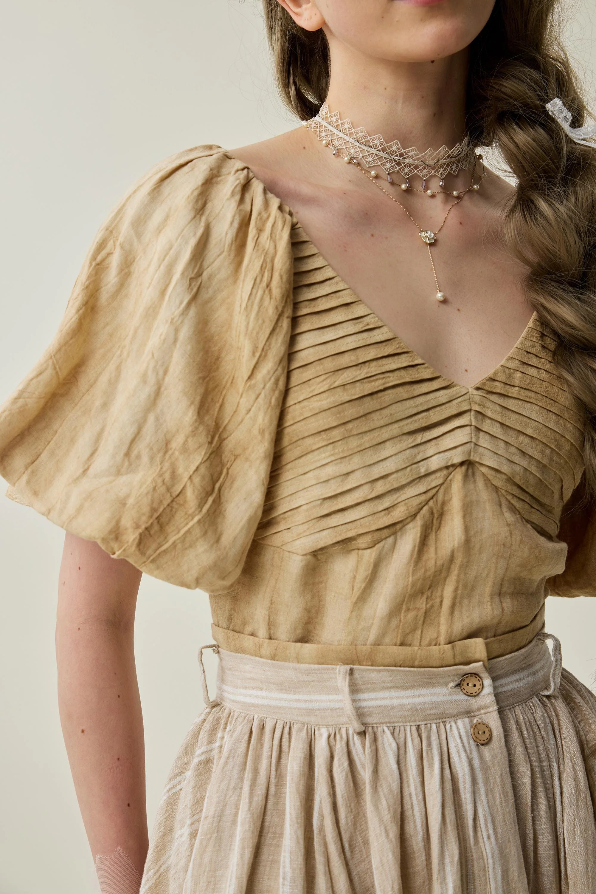 Dorothy 27 | Ruffled maxi linen skirt - Image 6