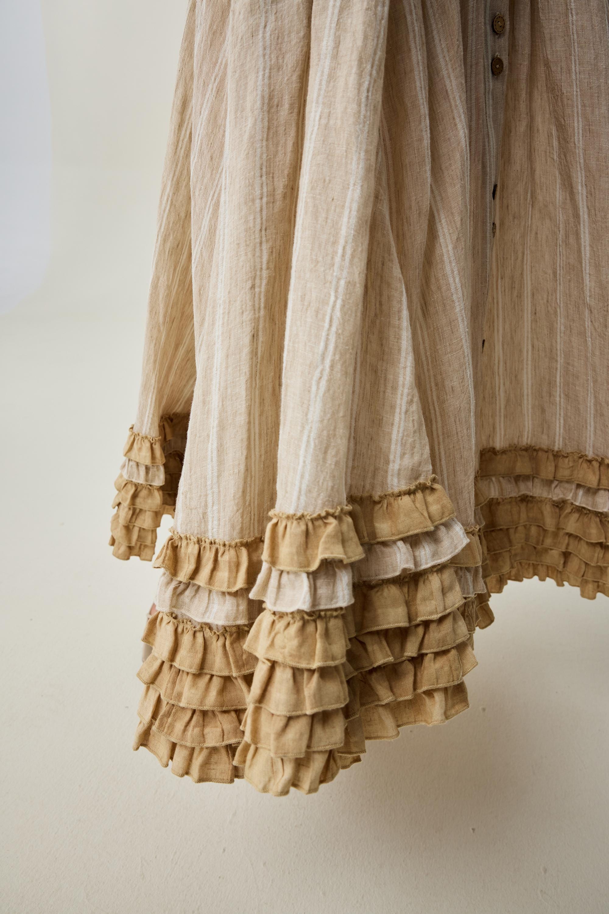 Dorothy 27 | Ruffled maxi linen skirt - Image 7