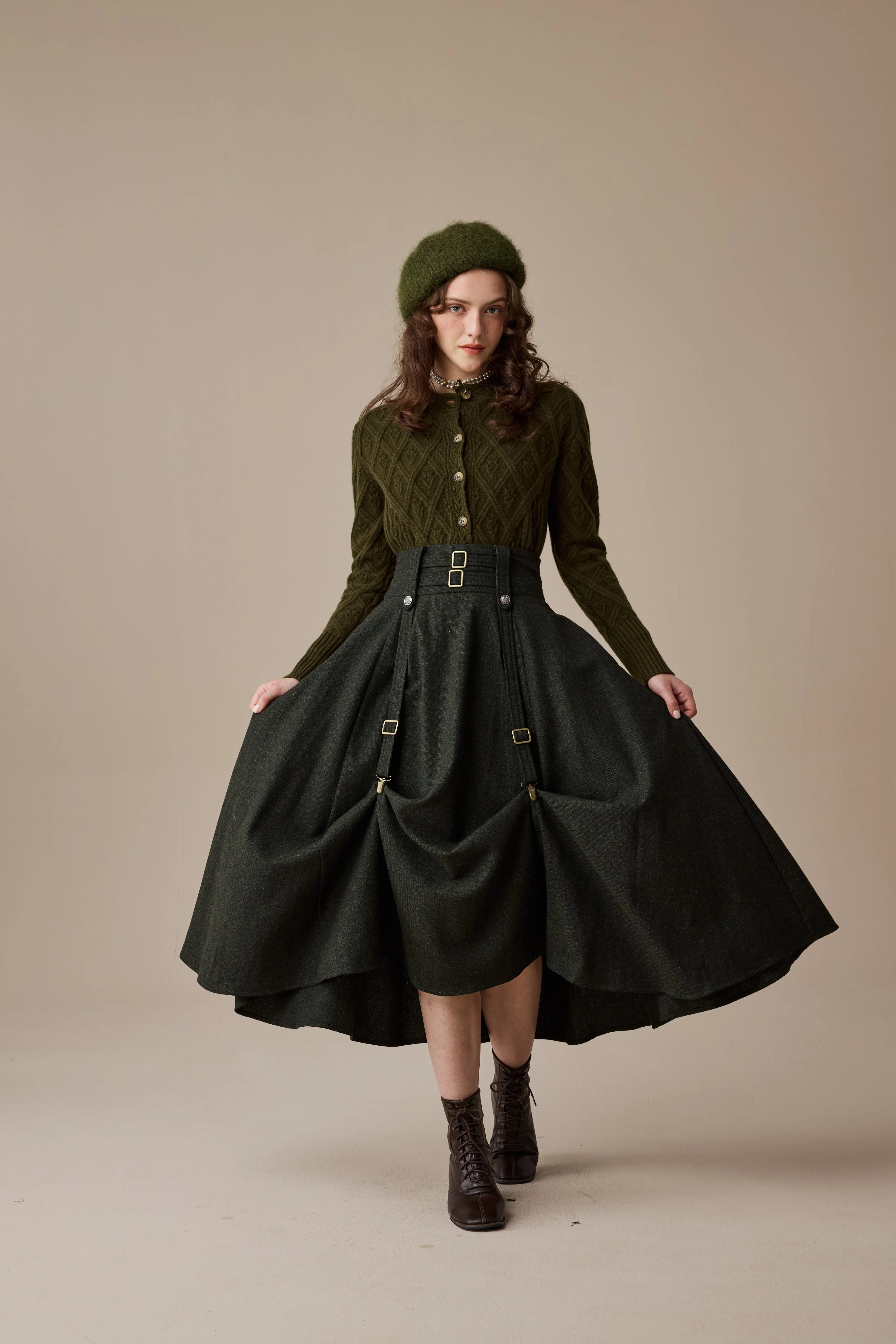 Cynthia 16 | Adjustable wool skirt - Image 22