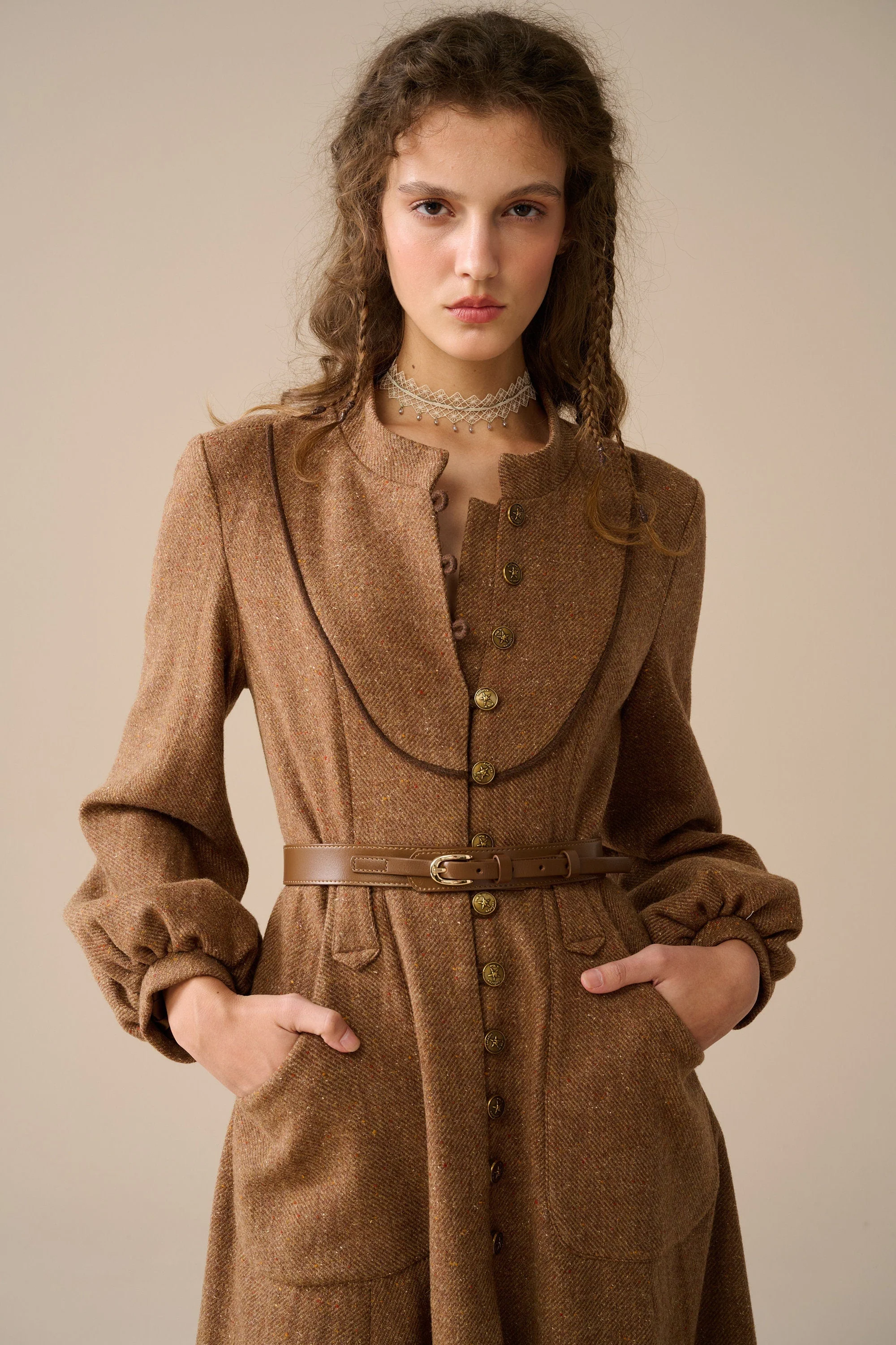 Margaret 25|100% wool buttoned down coat - Image 11