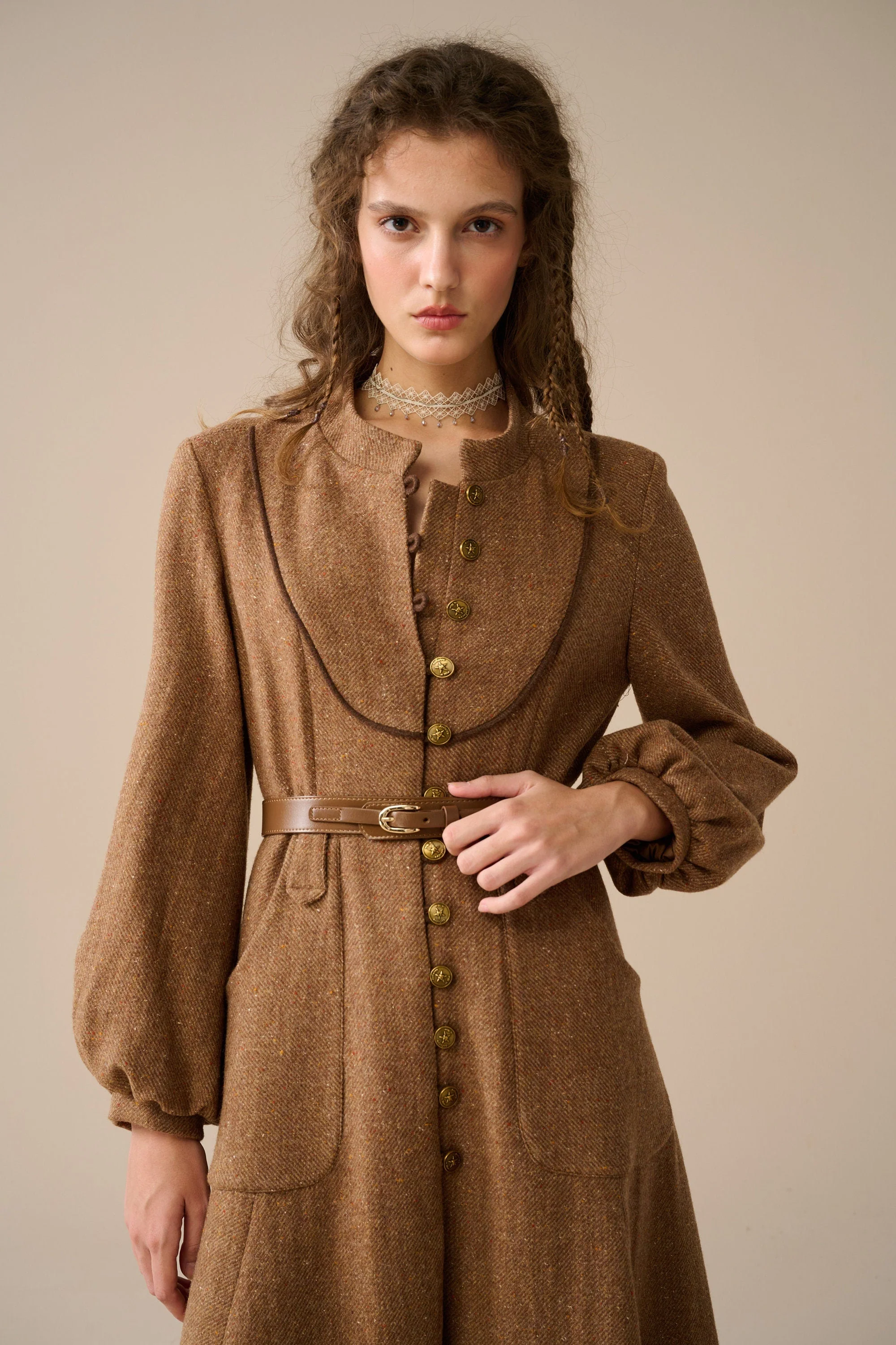 Margaret 25|100% wool buttoned down coat - Image 13