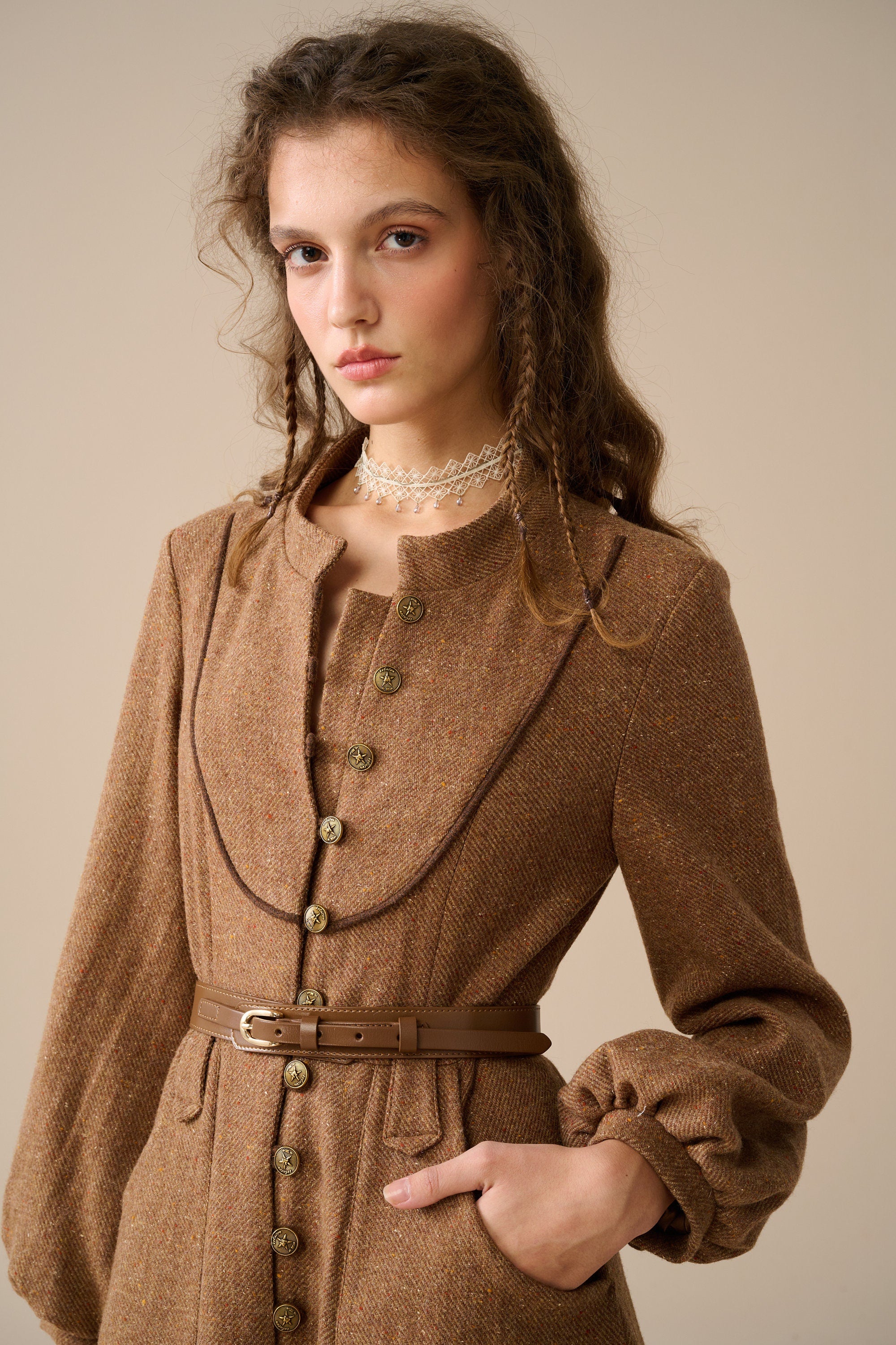 Margaret 25|100% wool buttoned down coat - Image 9