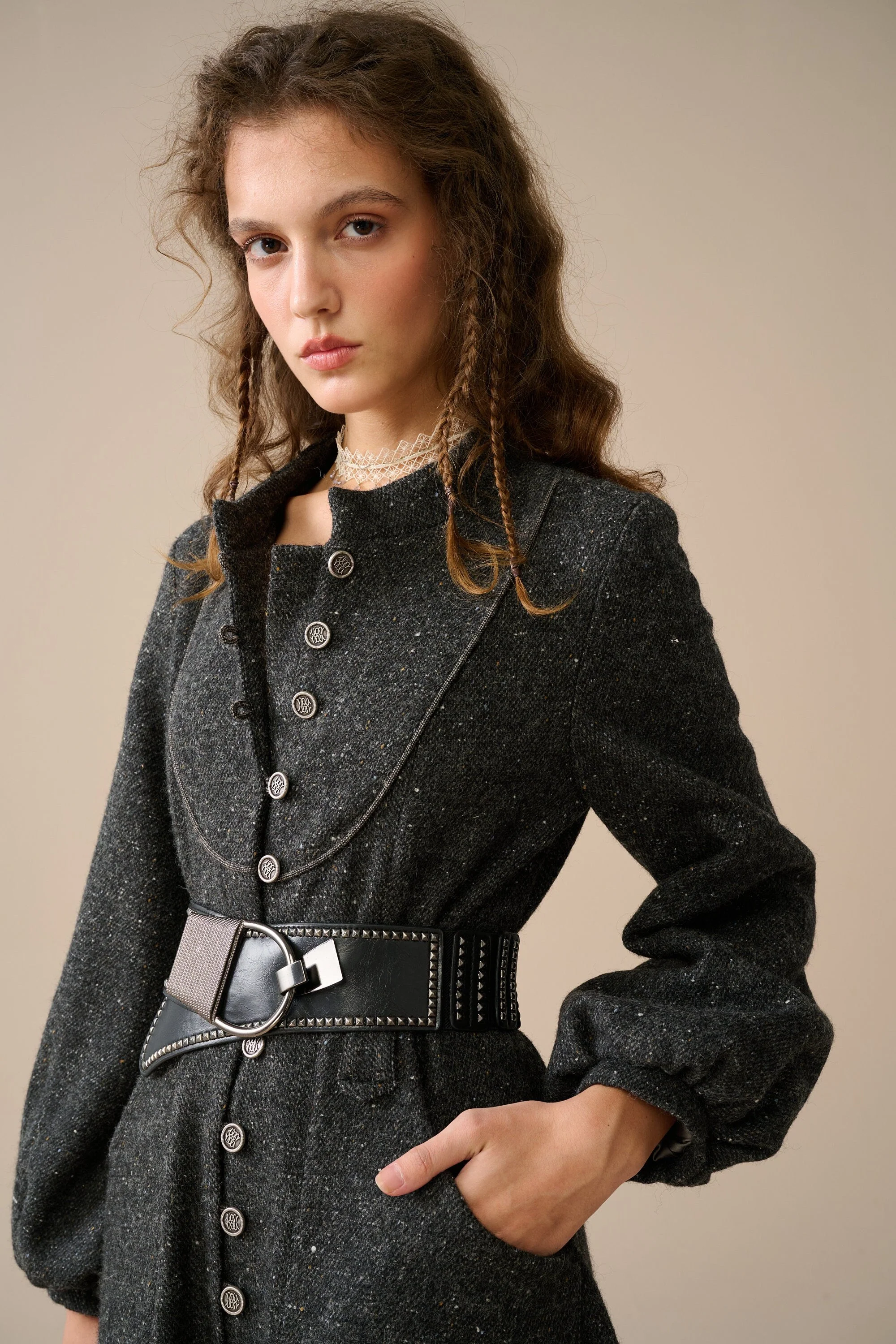 Margaret 25|100% wool buttoned down coat - Image 12