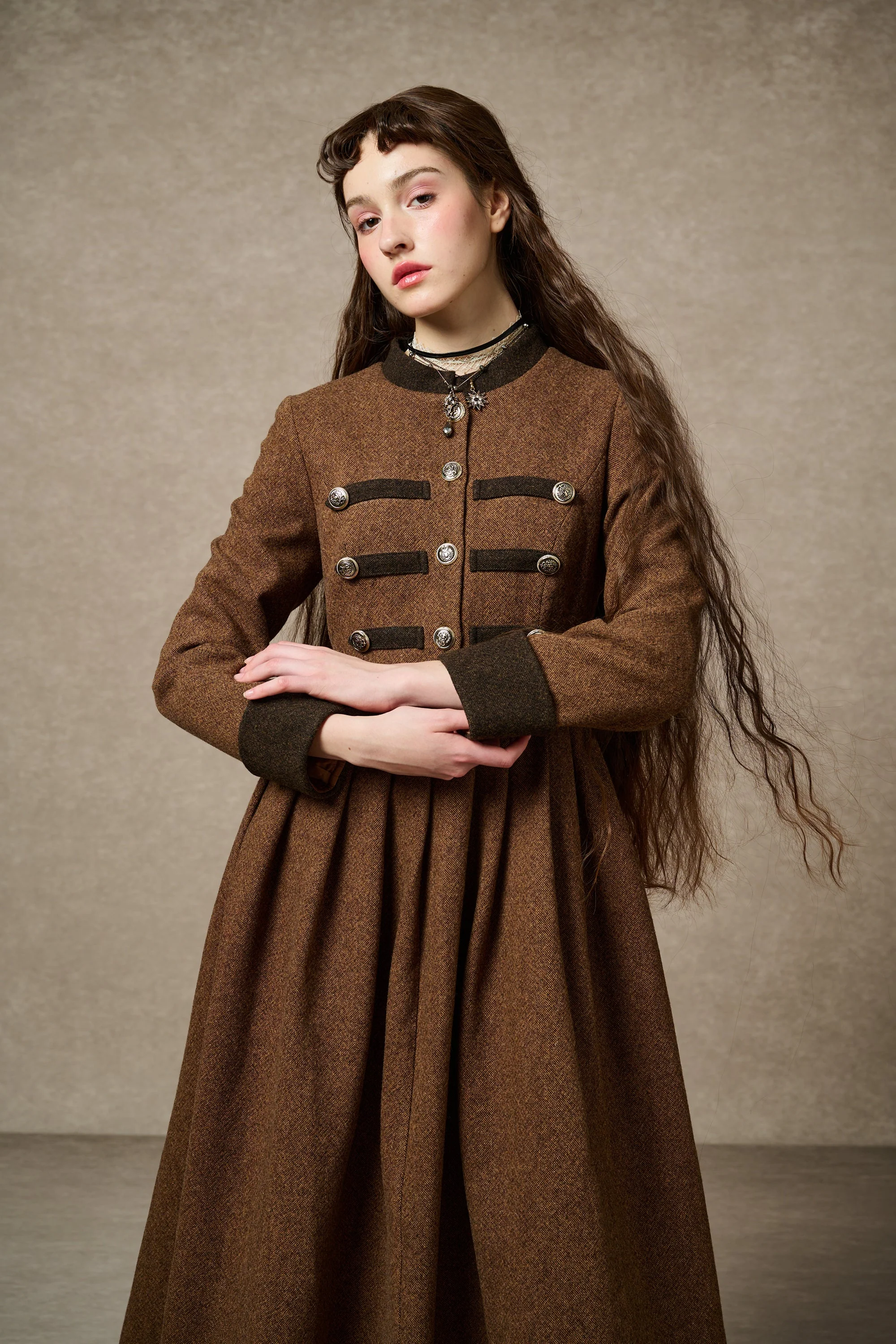 Willow 27 | green wool dress - Image 12
