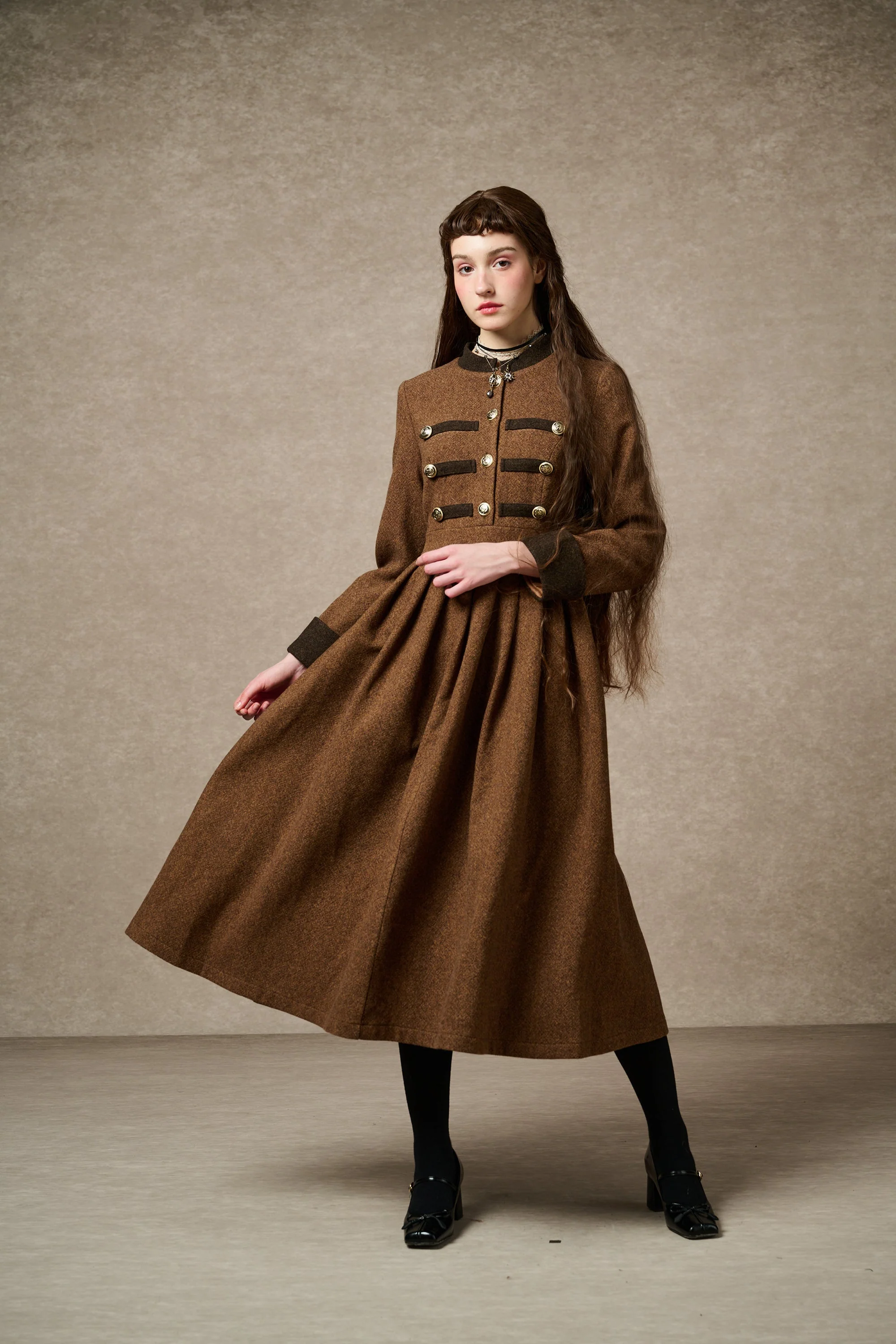 Willow 27 | green wool dress - Image 13