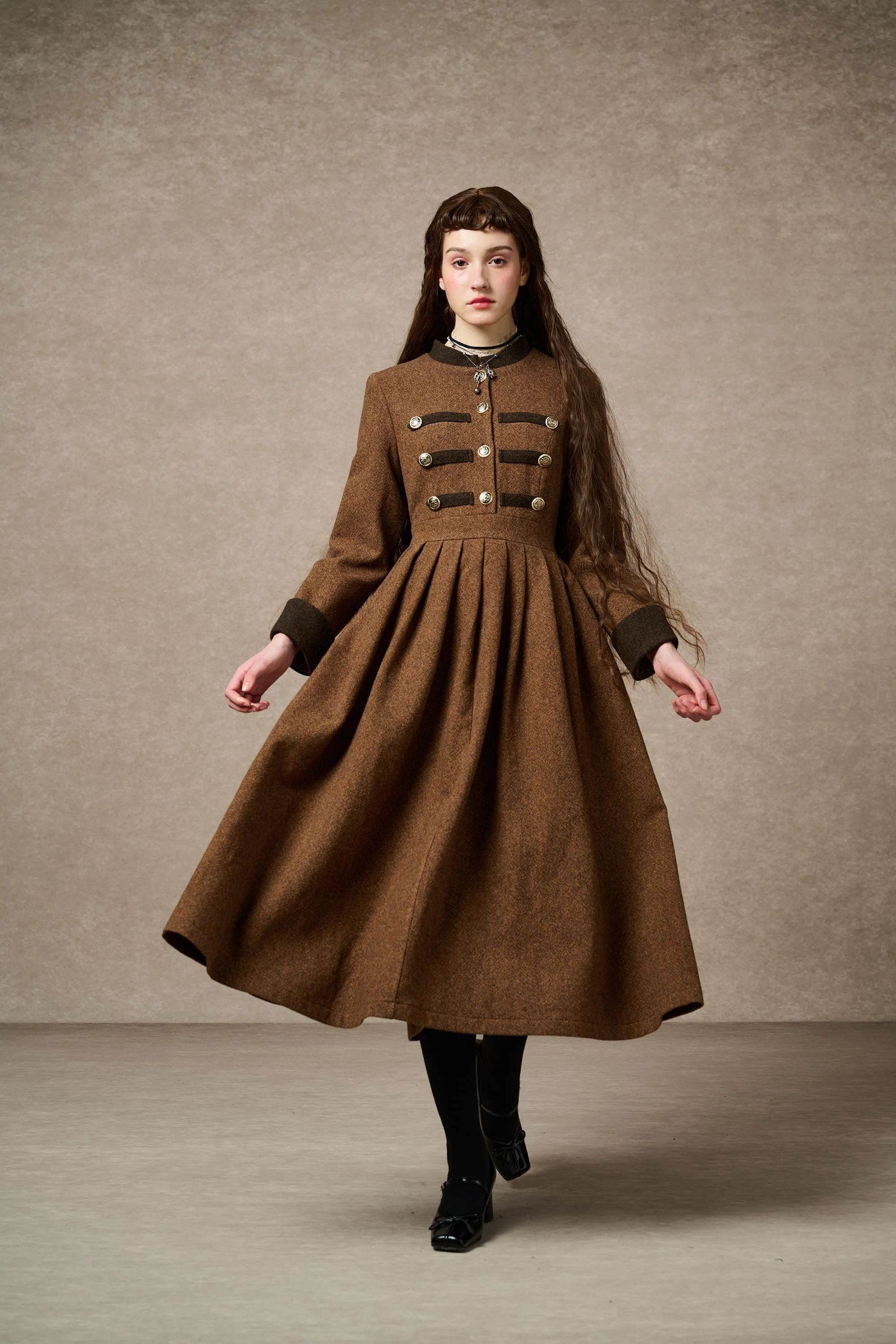 Willow 27 | green wool dress - Image 9