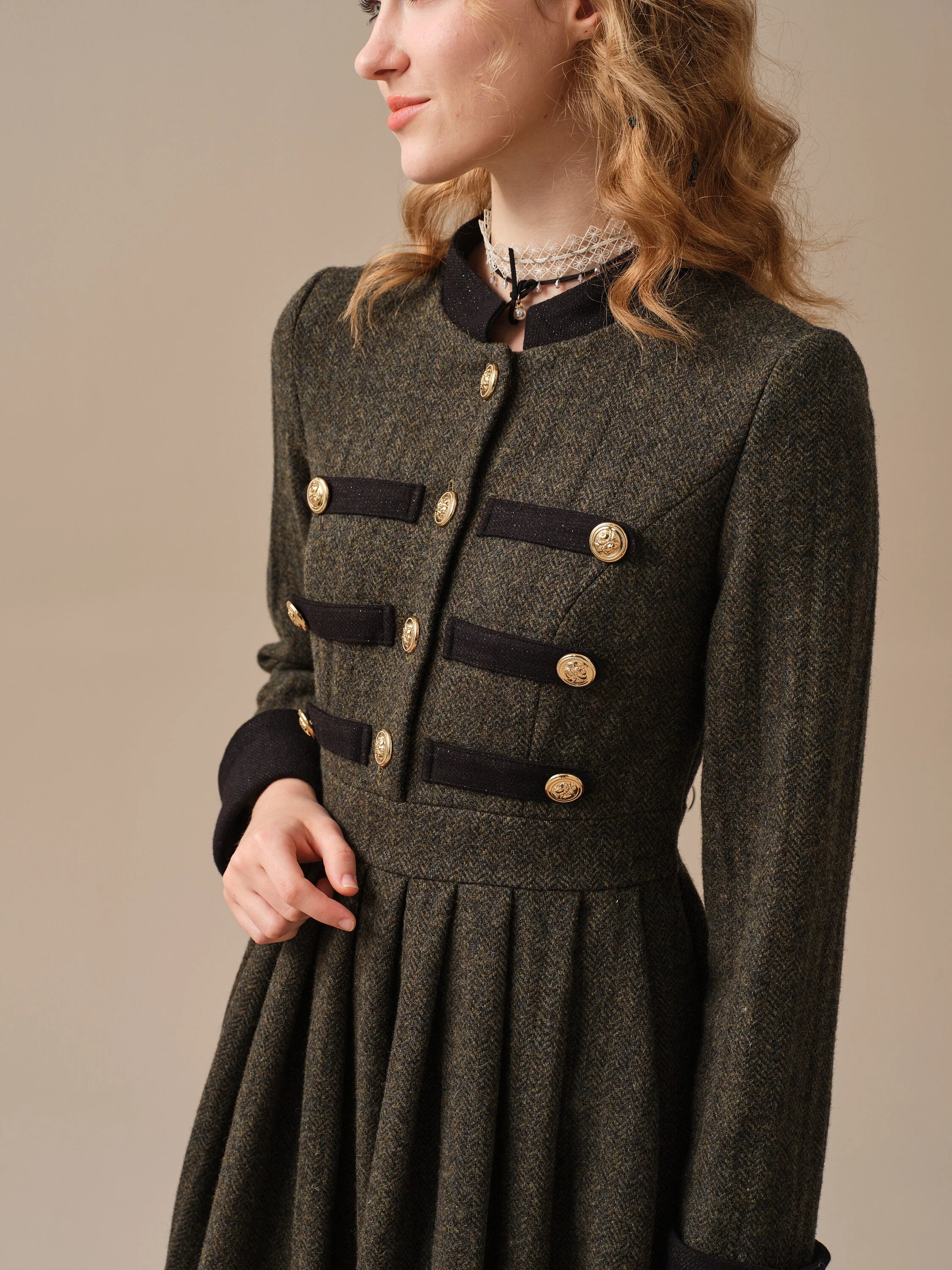 Willow 27 | green wool dress - Image 6