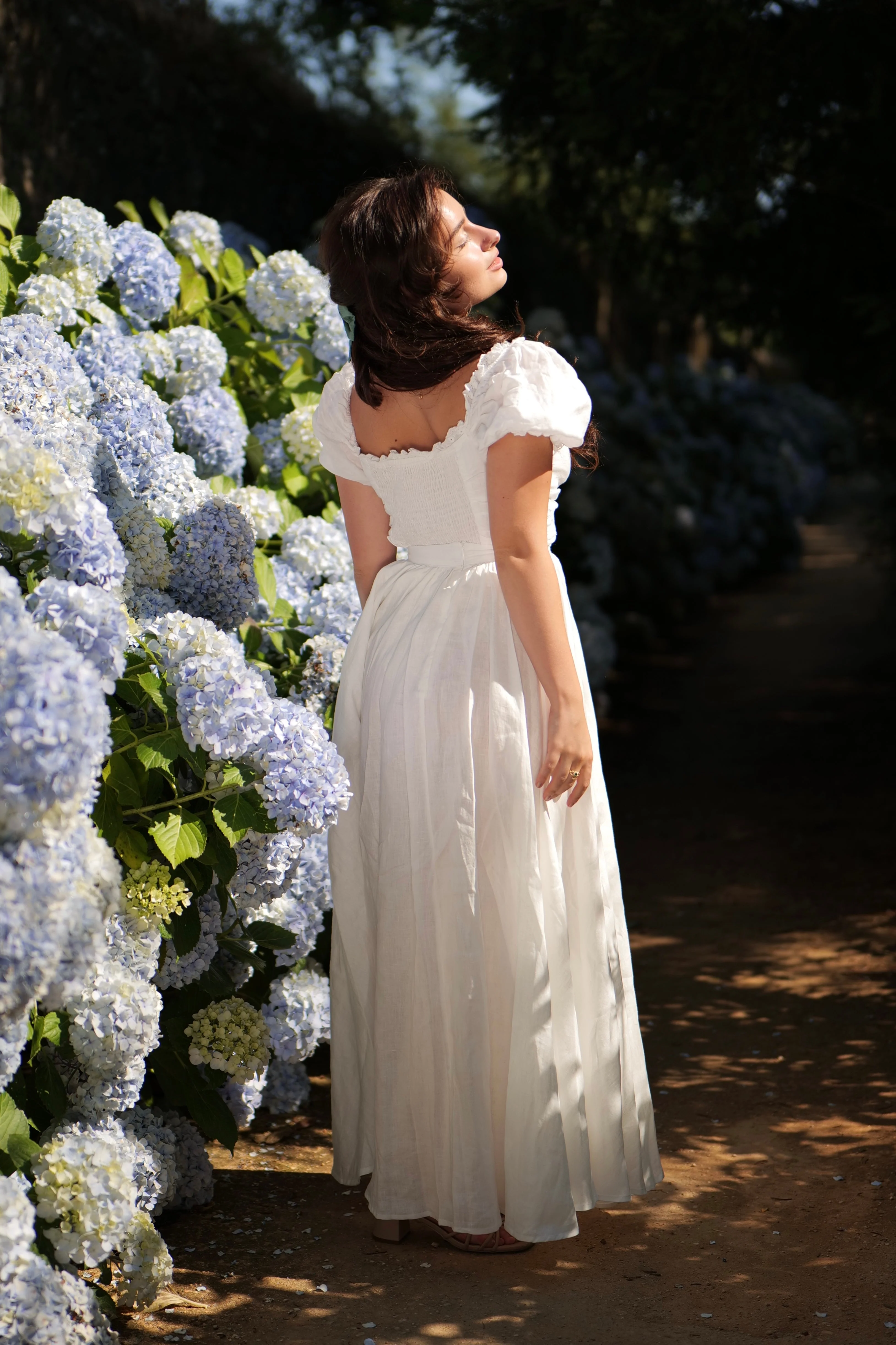 White Floral 27 | lace-up white blouse & maxi skirt - Image 3