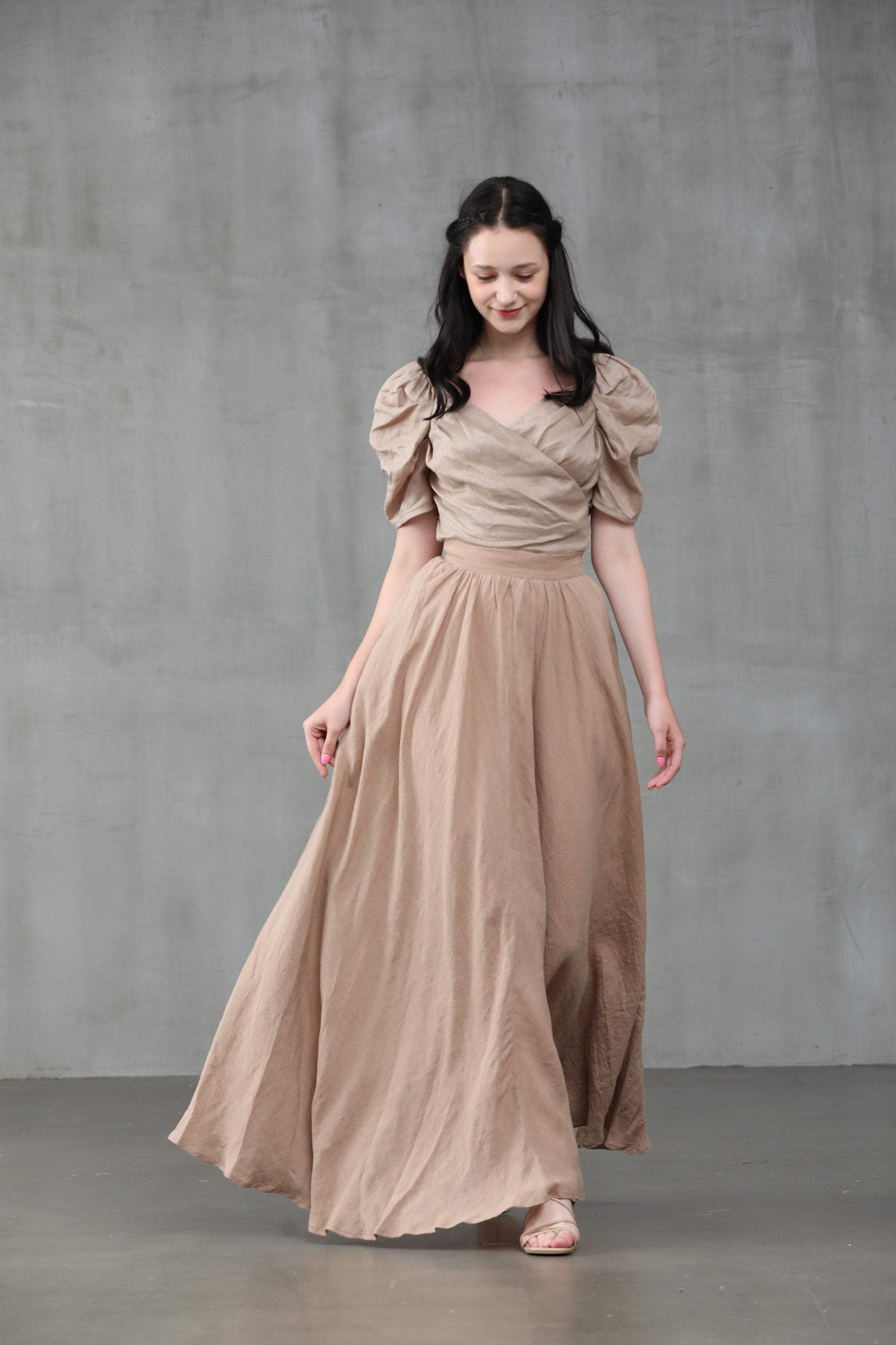 Poppy 23  | Ivory linen fairy skirt - Image 10
