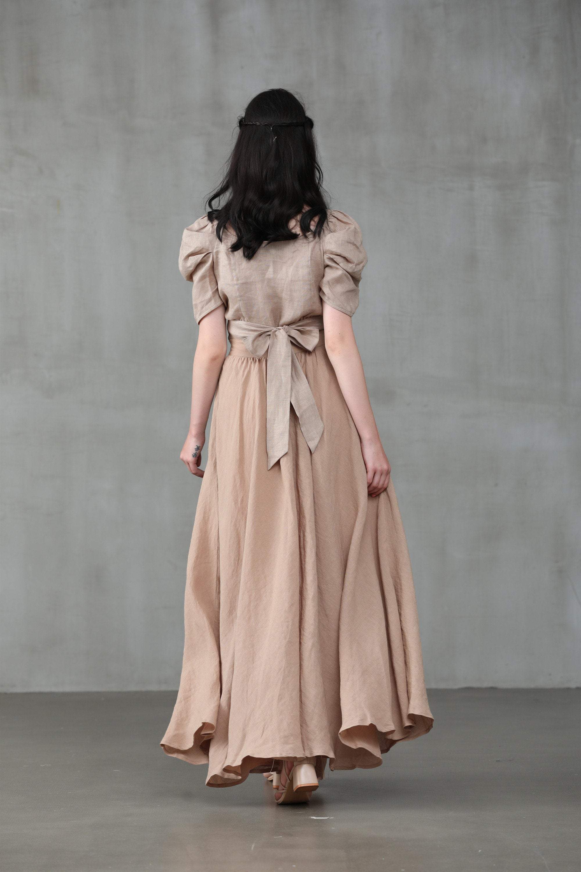 Poppy 23  | Ivory linen fairy skirt - Image 11