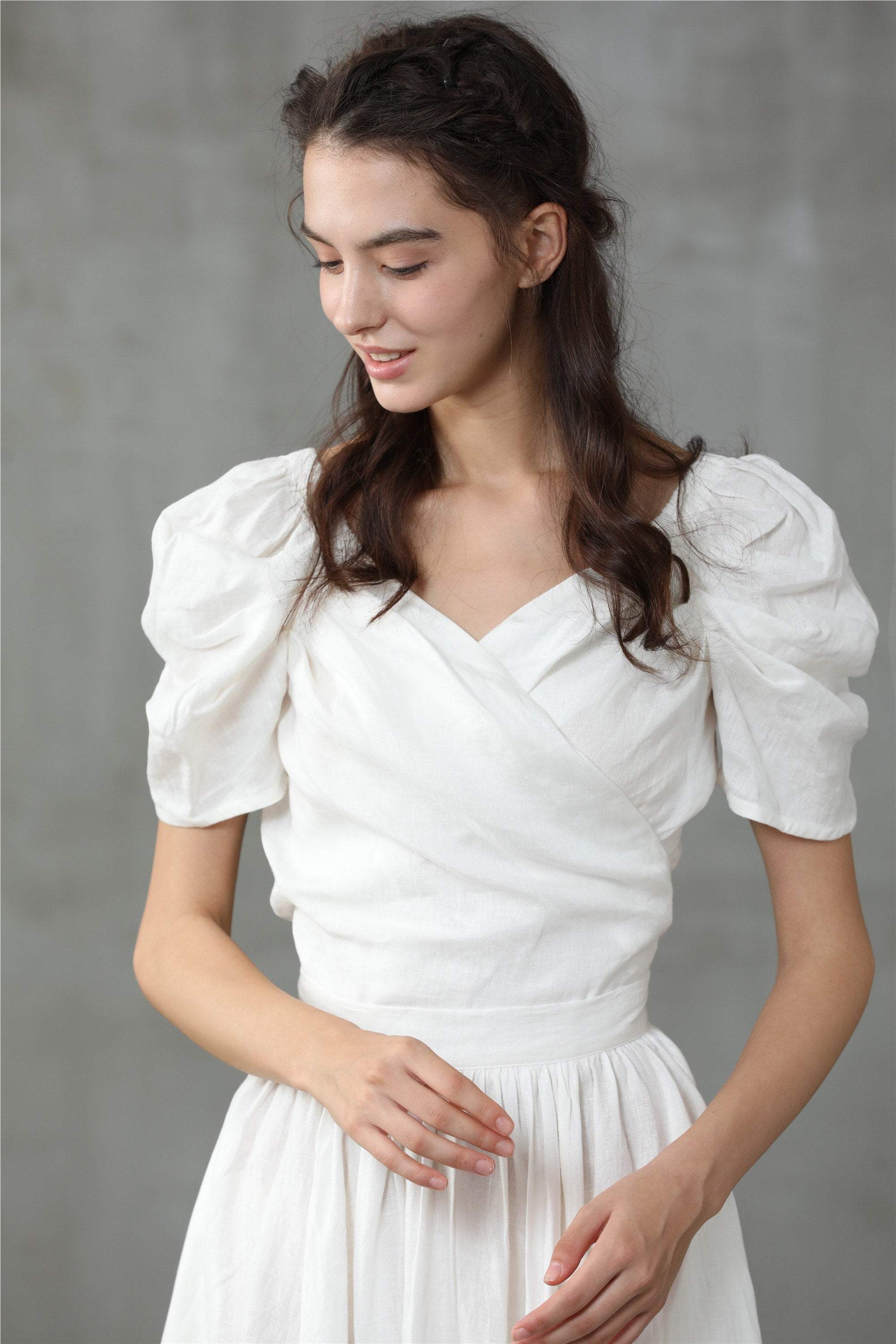 Poppy 23  | Ivory linen fairy skirt - Image 12