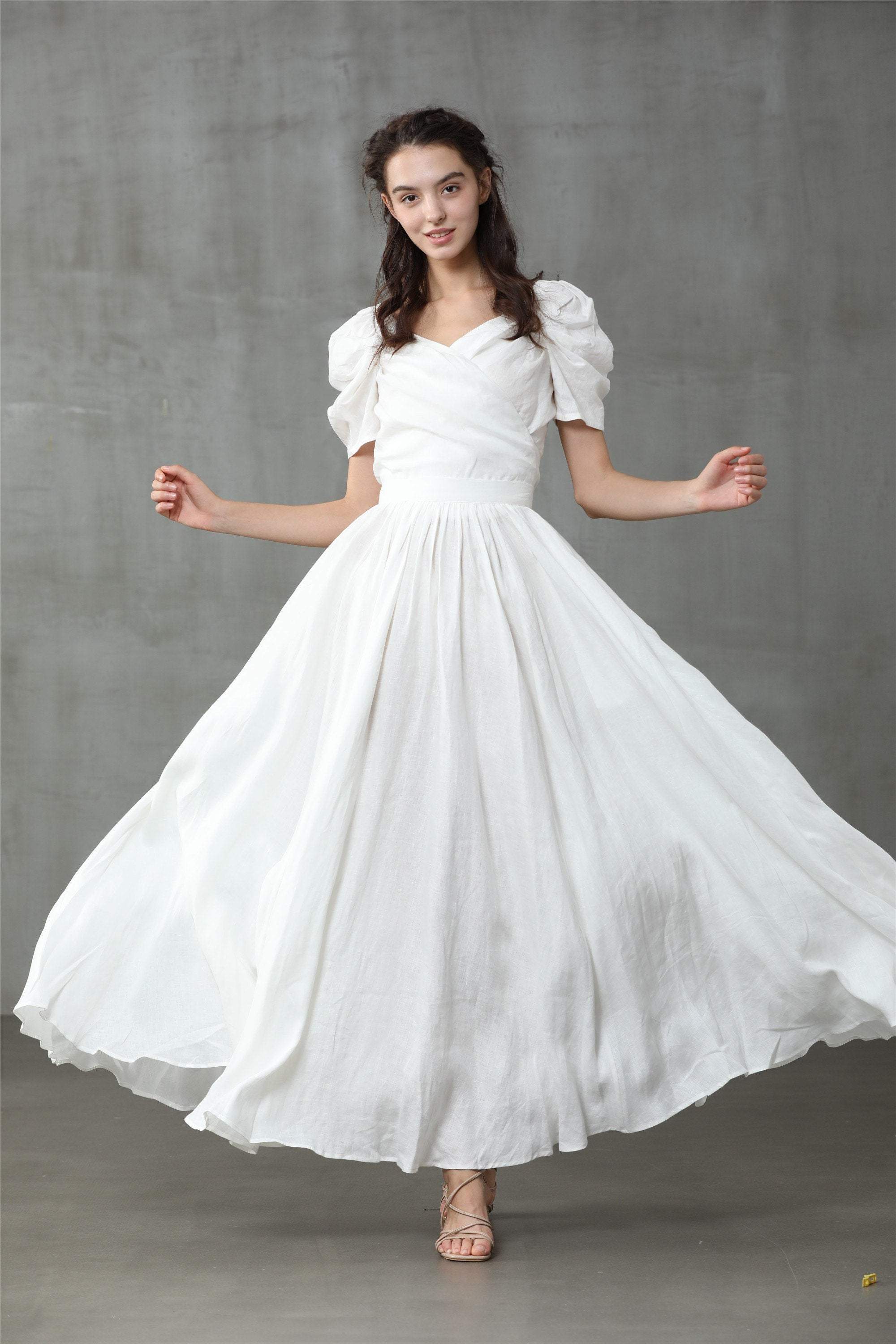 Poppy 23  | Ivory linen fairy skirt - Image 3