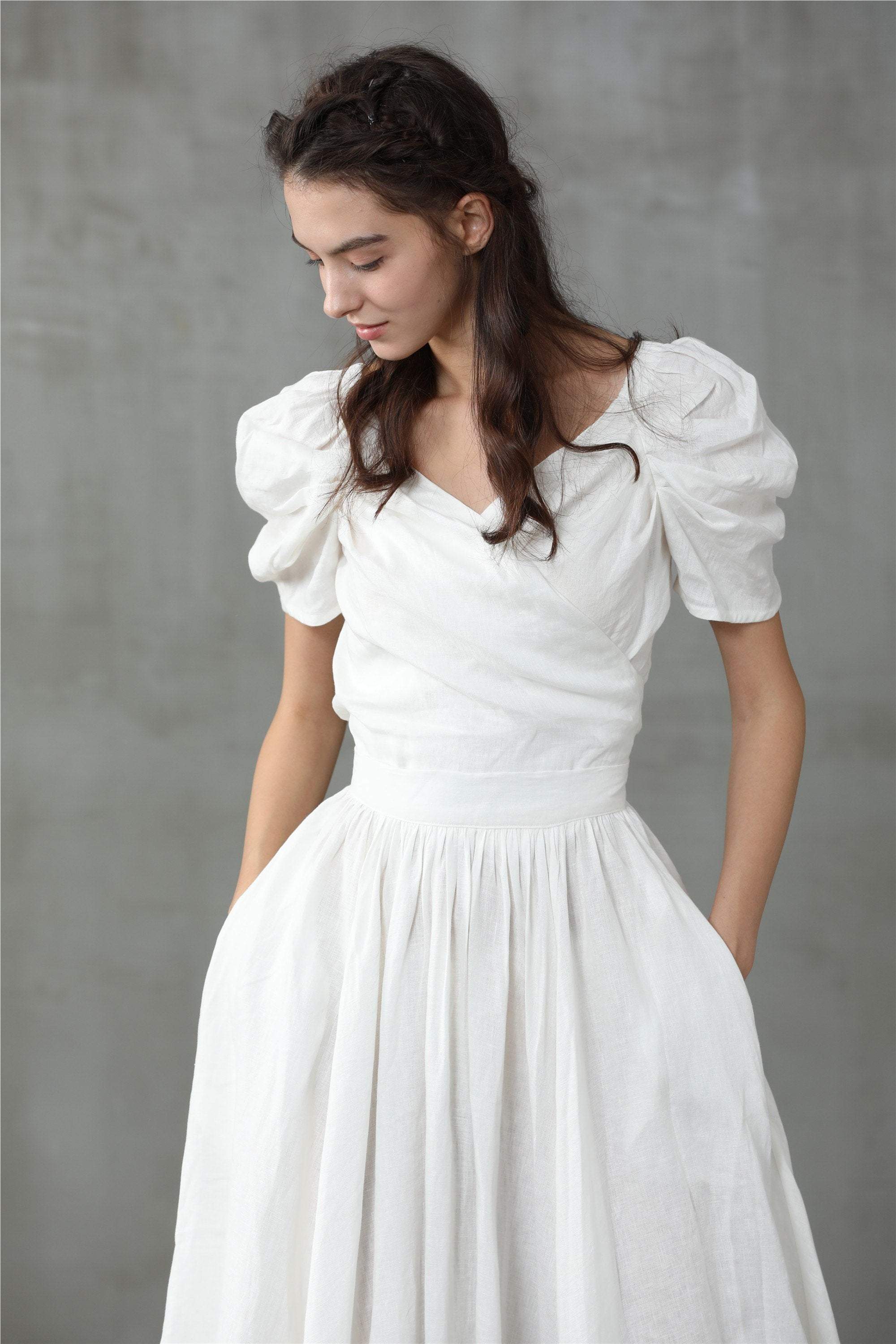 Poppy 23  | Ivory linen fairy skirt - Image 4