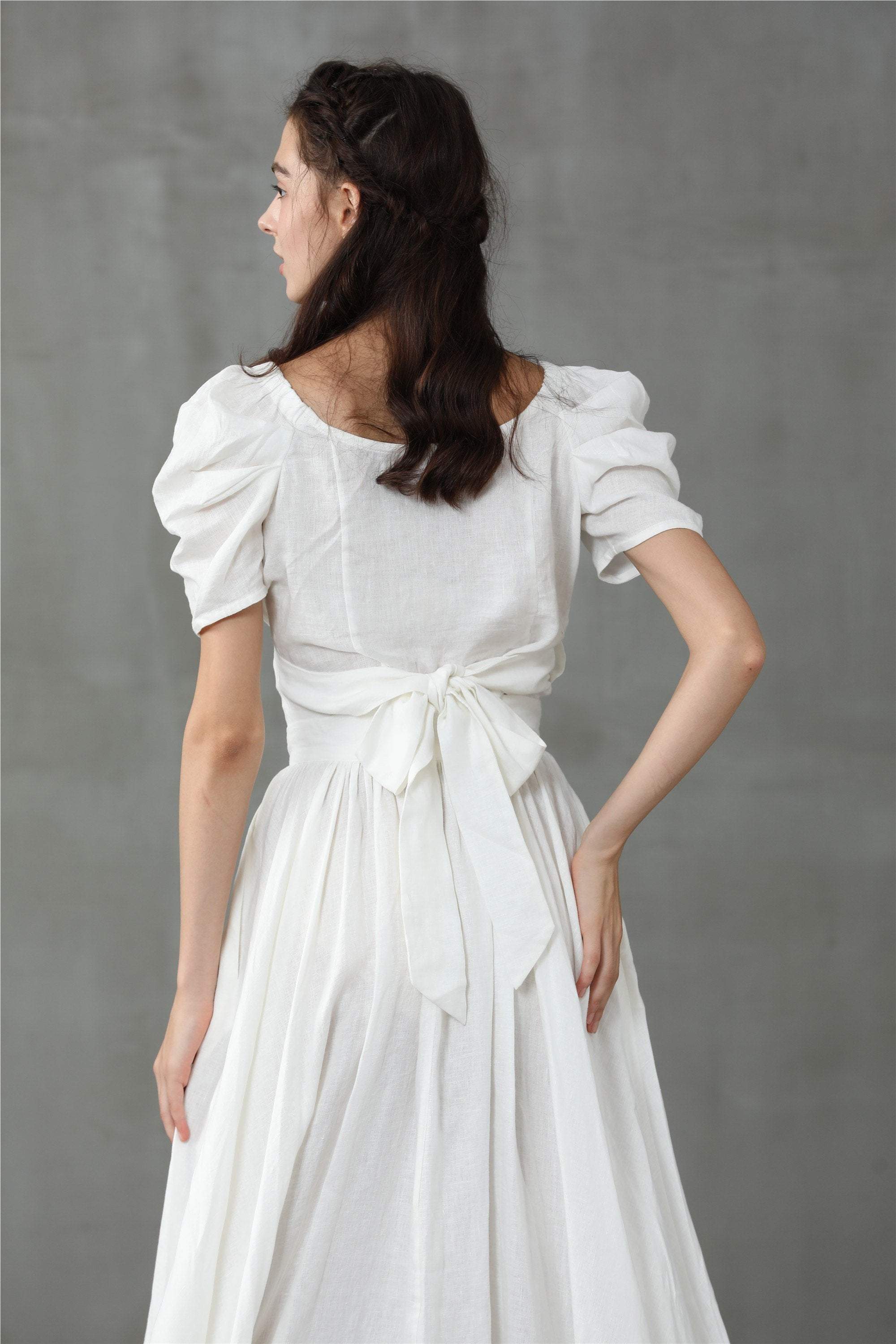 Poppy 23  | Ivory linen fairy skirt - Image 7