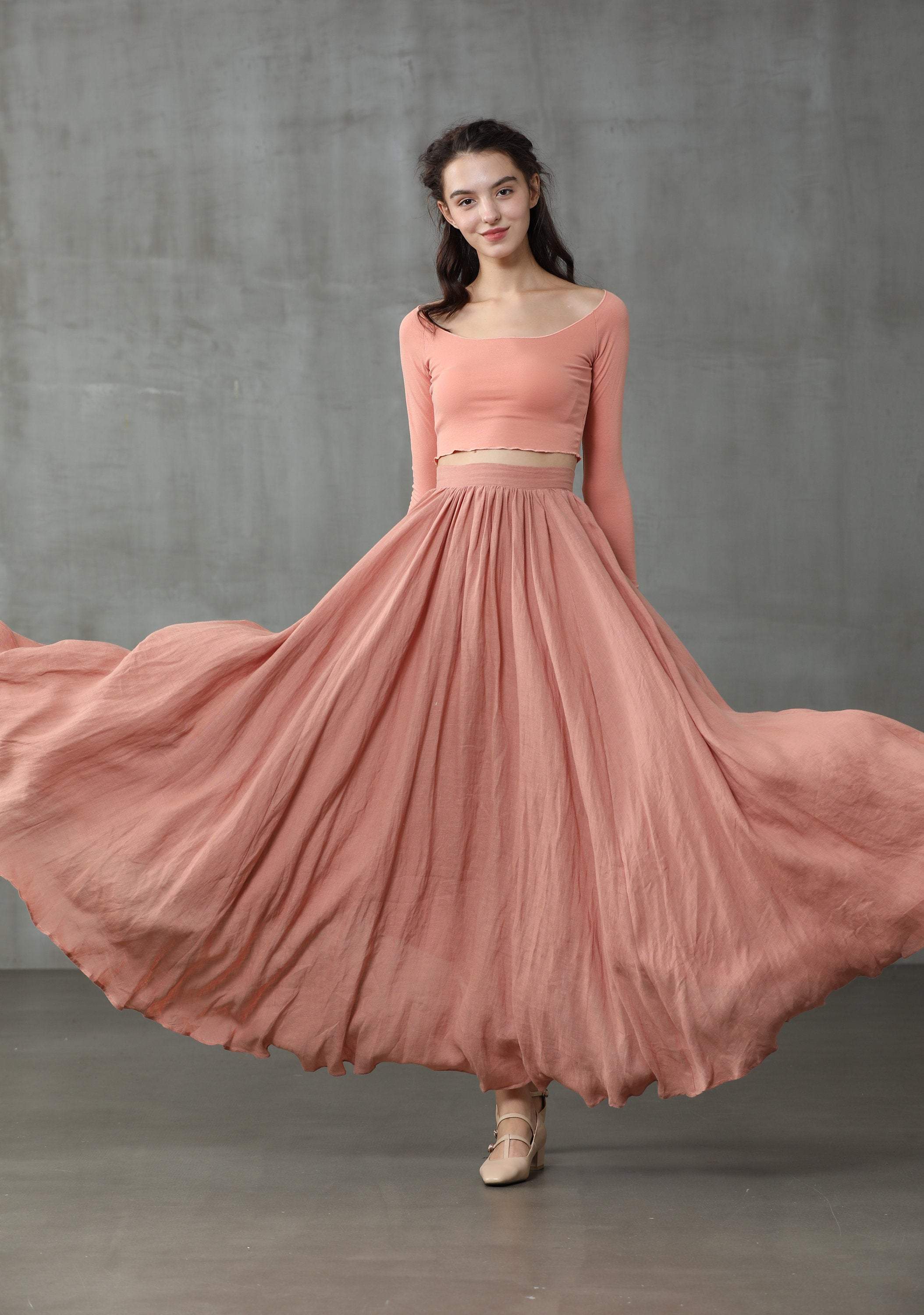 Poppy 23  | Ivory linen fairy skirt - Image 8